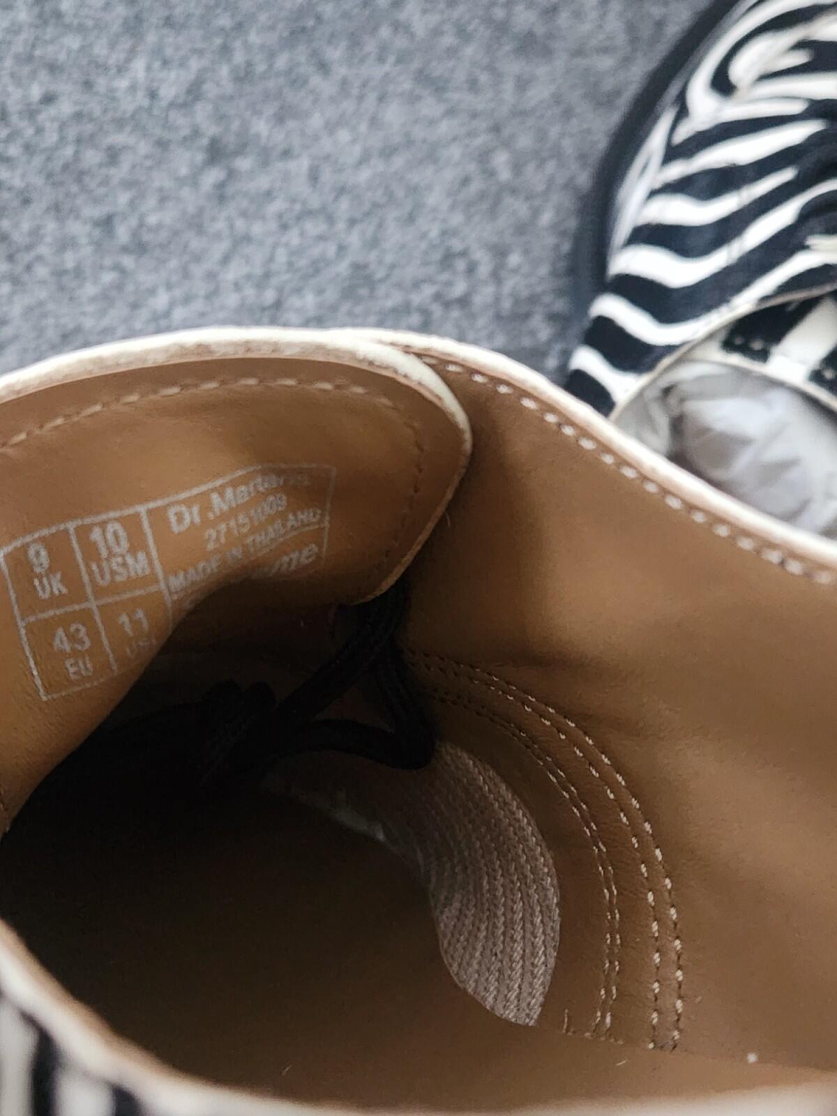 SS21 Supreme Dr. Martens Split Toe 5 Eye Zebra PR SAMPLES UK 9 US 10 EUR 43 New