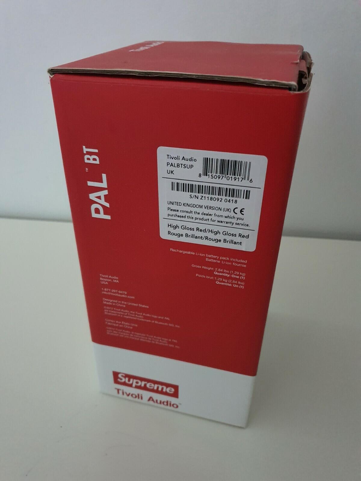 SS18 Supreme x Tivoli audio PAT Bluetooth radio portable red speaker RRP £288