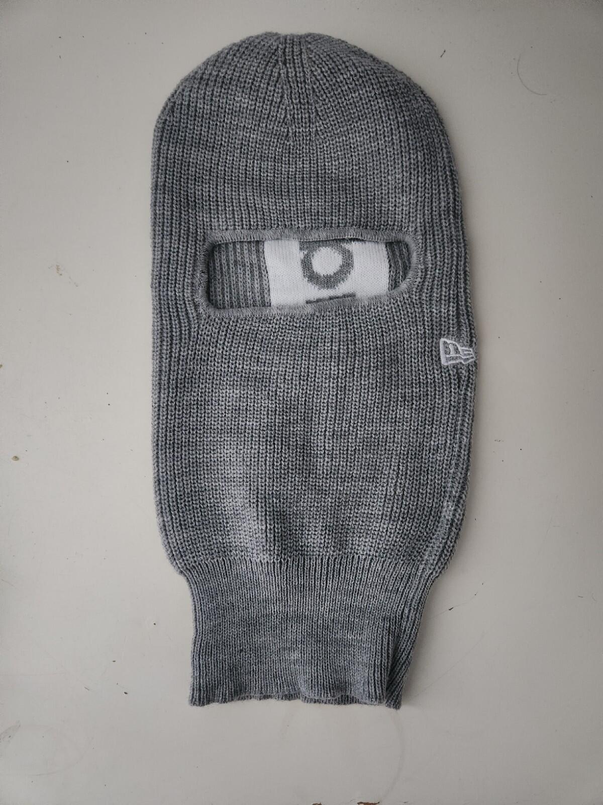 FW20 Supreme New Era Balaclava Heather Grey Jacquard Logo Embroidered