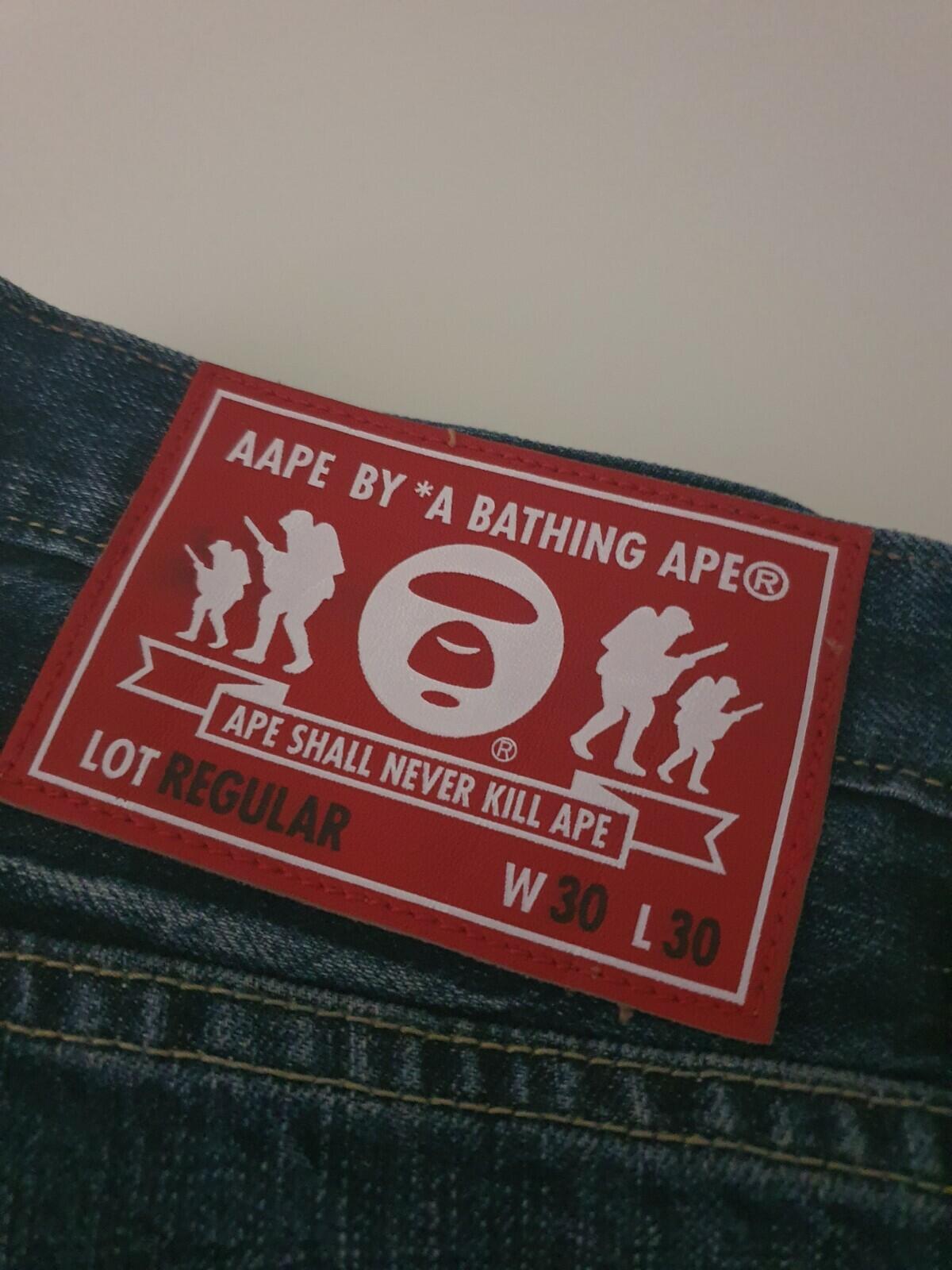 Aape by A BATHING APE denim jeans S small W30 L30 BAPE they fit slightly bigger