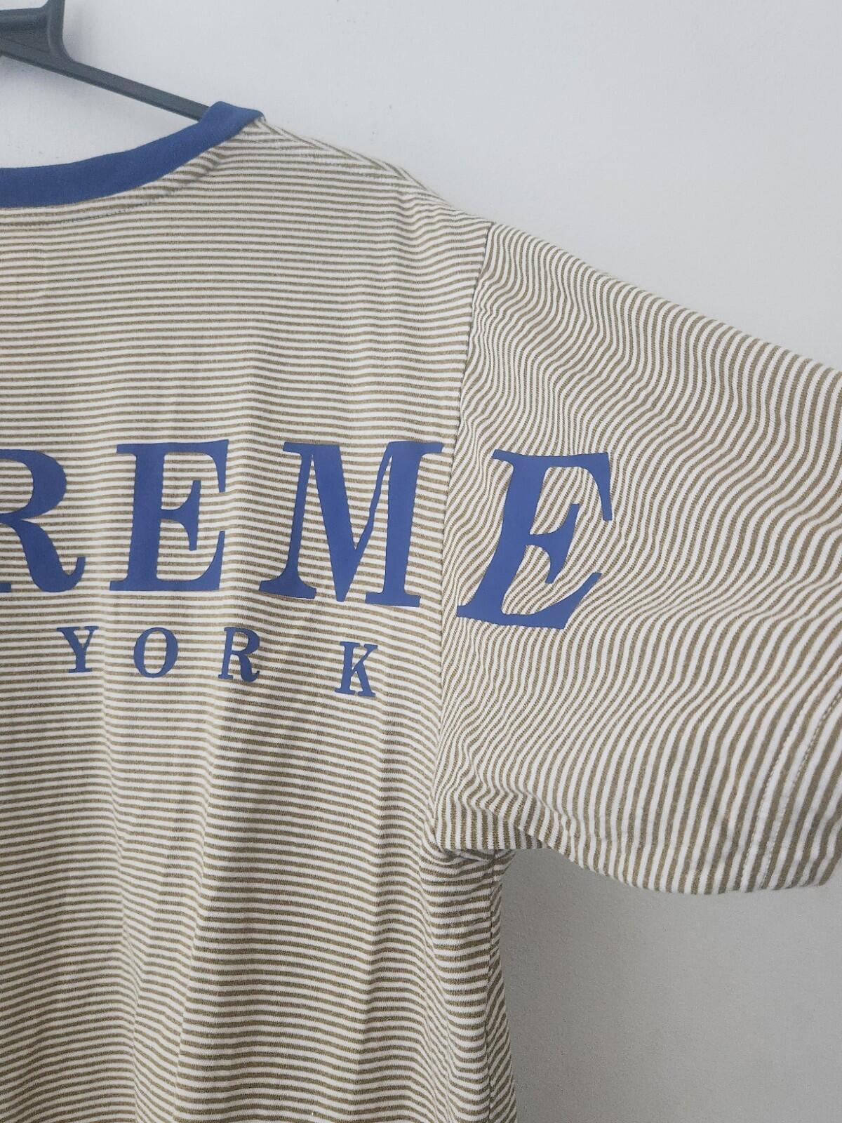 SS17 Supreme Micro Stripe tee T-shirt size XL