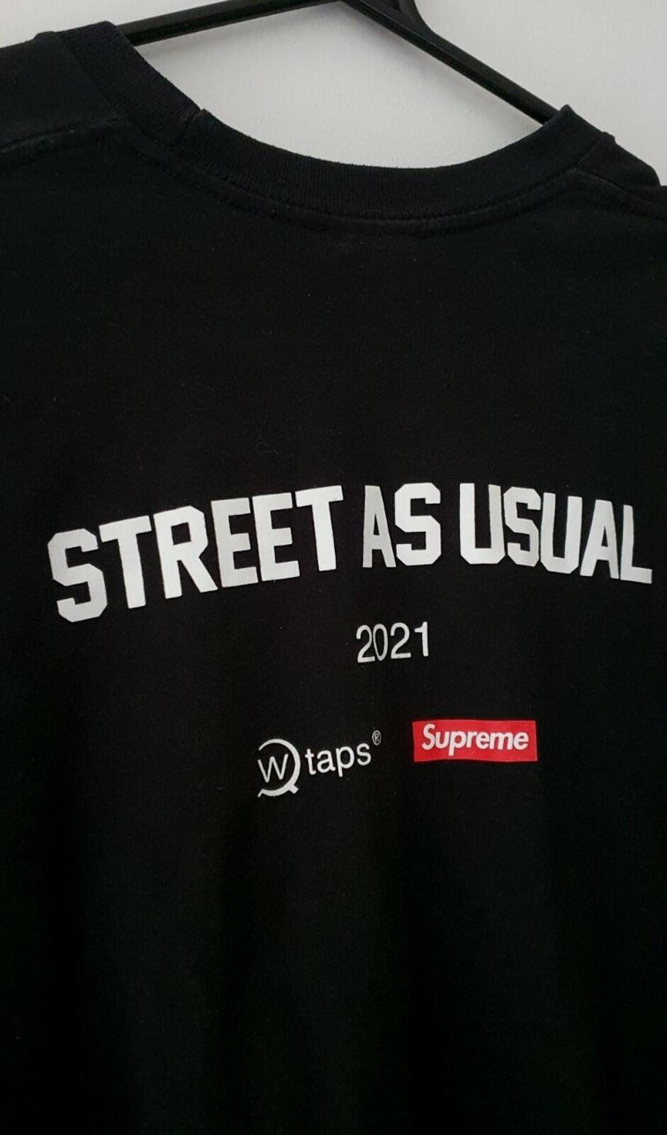 FW21 Supreme x WTAPS SIC'EM! Tee size XL black T-shirt small box logo