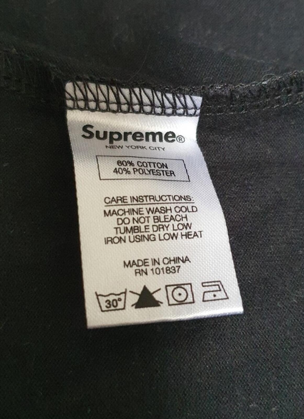 SS17 Supreme x M. C. Escher camiseta de béisbol de algodón talla M color negro