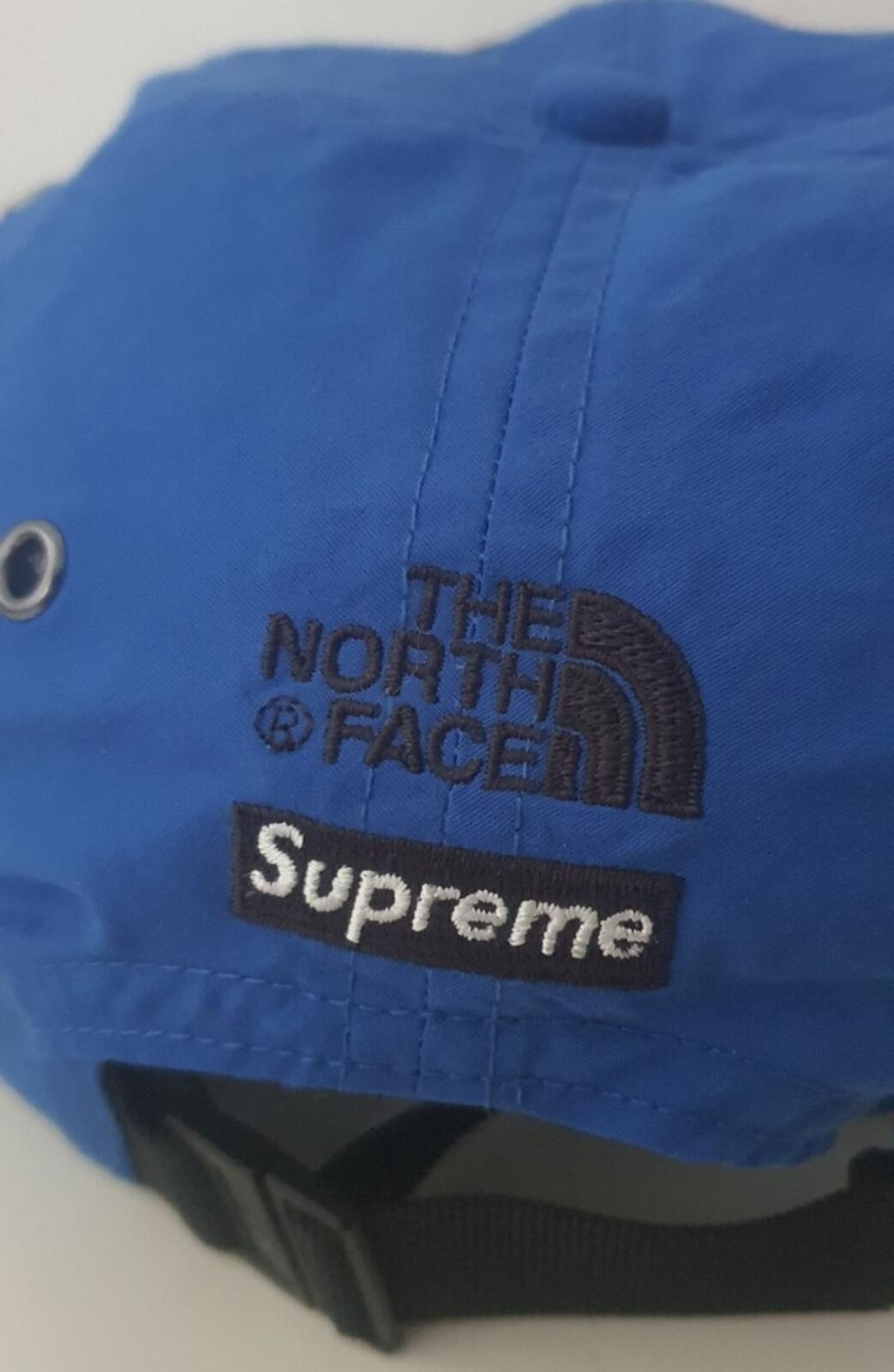 FW19 Supreme x THE NORTH FACE Mountain 6-Panel Hut Königliche Kappe Blau TNF