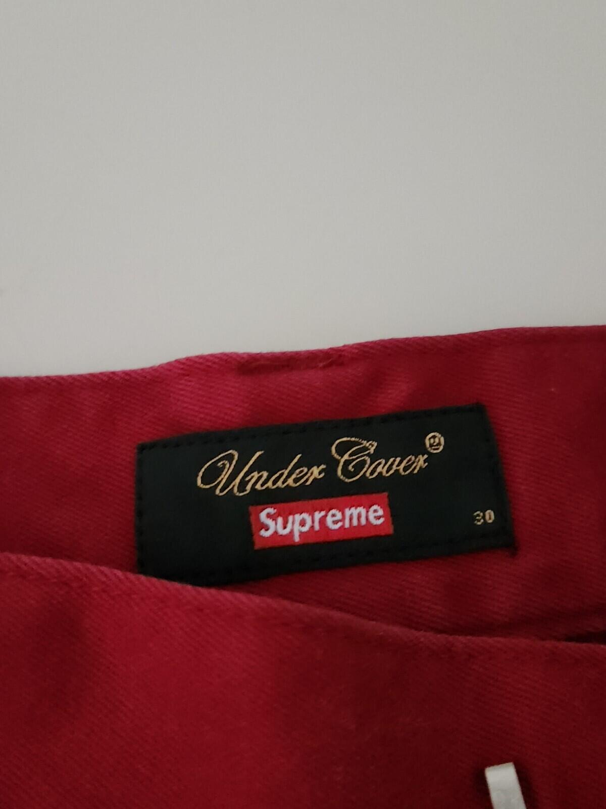 FW16 Supreme x Undercover Anarchy Zipper Work Pant Size 30 trousers pants Red