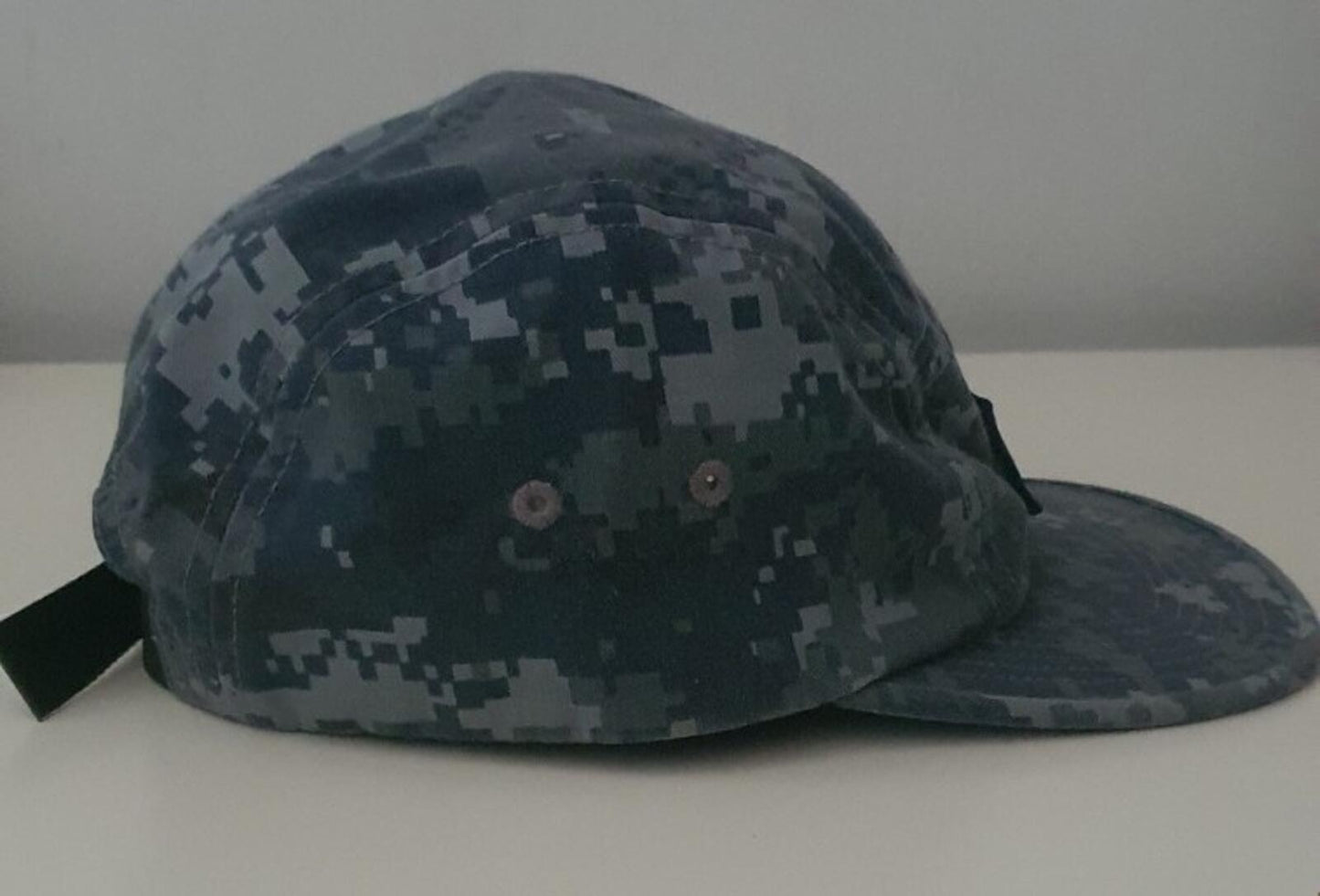 FW17 Supreme NYCO Twill camp cap Navy Digi Camo Hat box logo