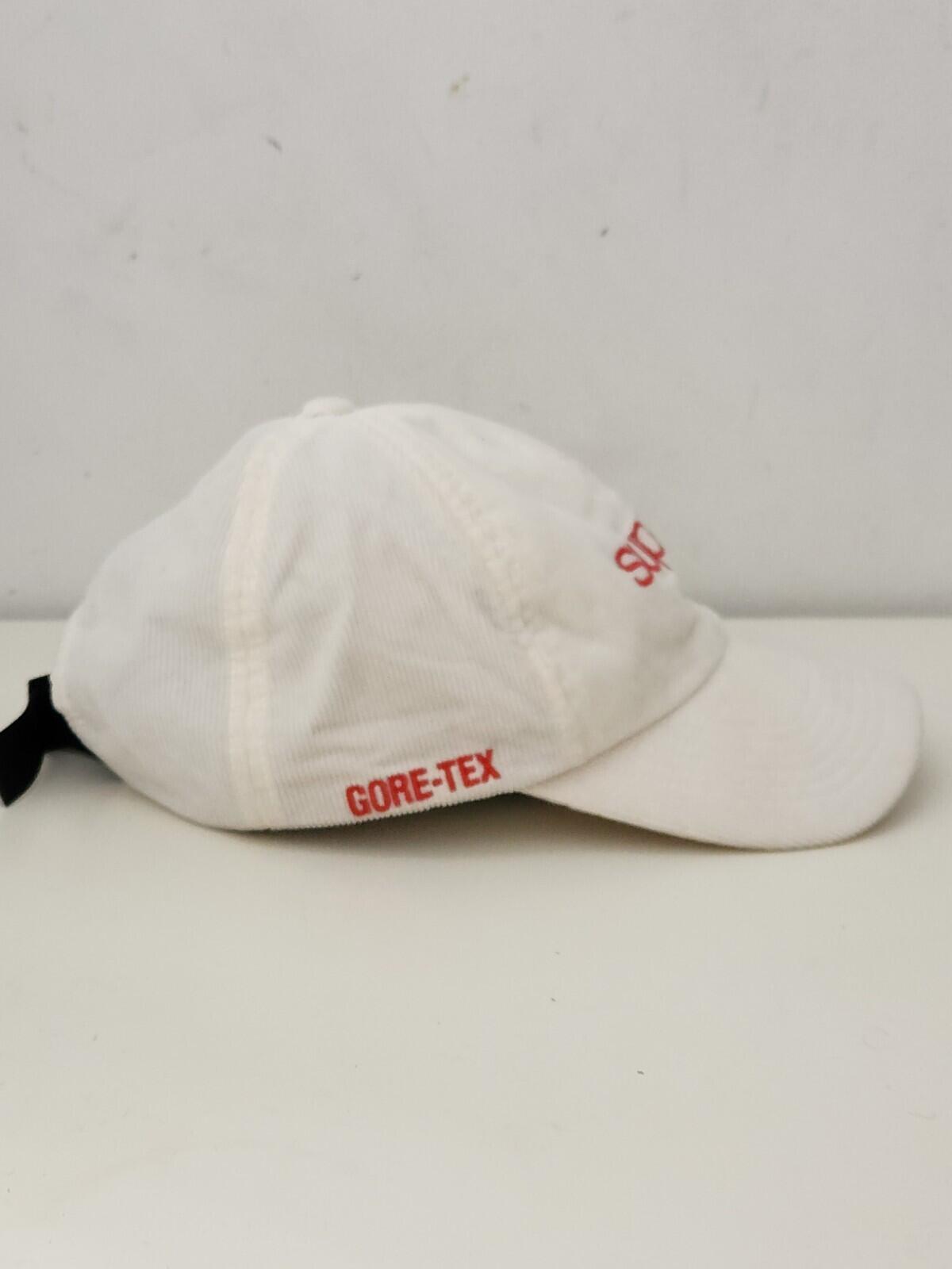 FW21 Supreme GORE-TEX Corduroy Classic Logo 6-panel Cap White Water Resistant