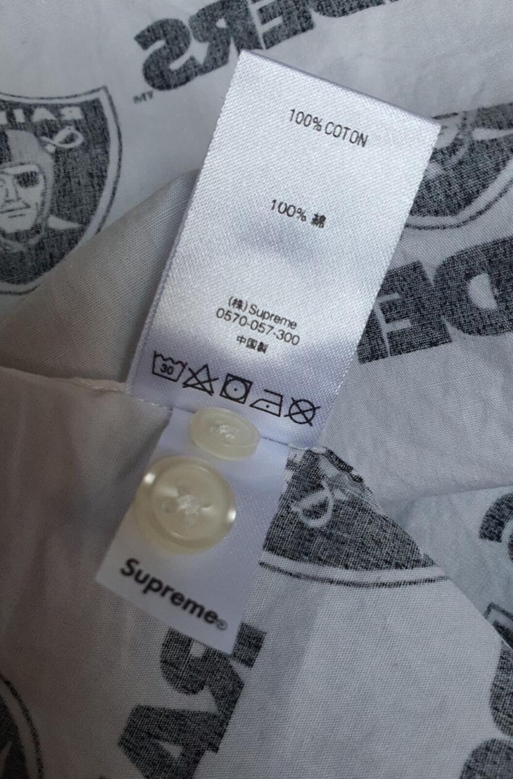 SS19 Supreme NFL x RAIDERS X '47 S/S Shirt White Size XL