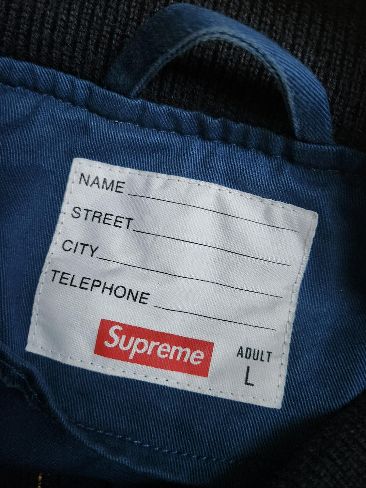 SS13 Supreme Cadet varsity jacket blue L large vintage 2013 Vintage Rare