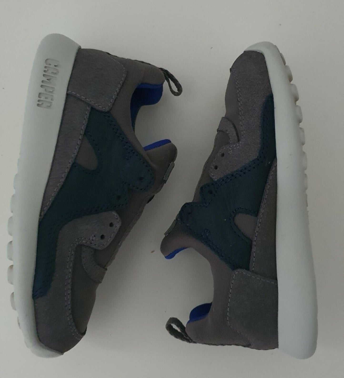 CAMPER RRP $70 kids grey trainers EU 27 UK 9.5 US 10 boys shoes leather