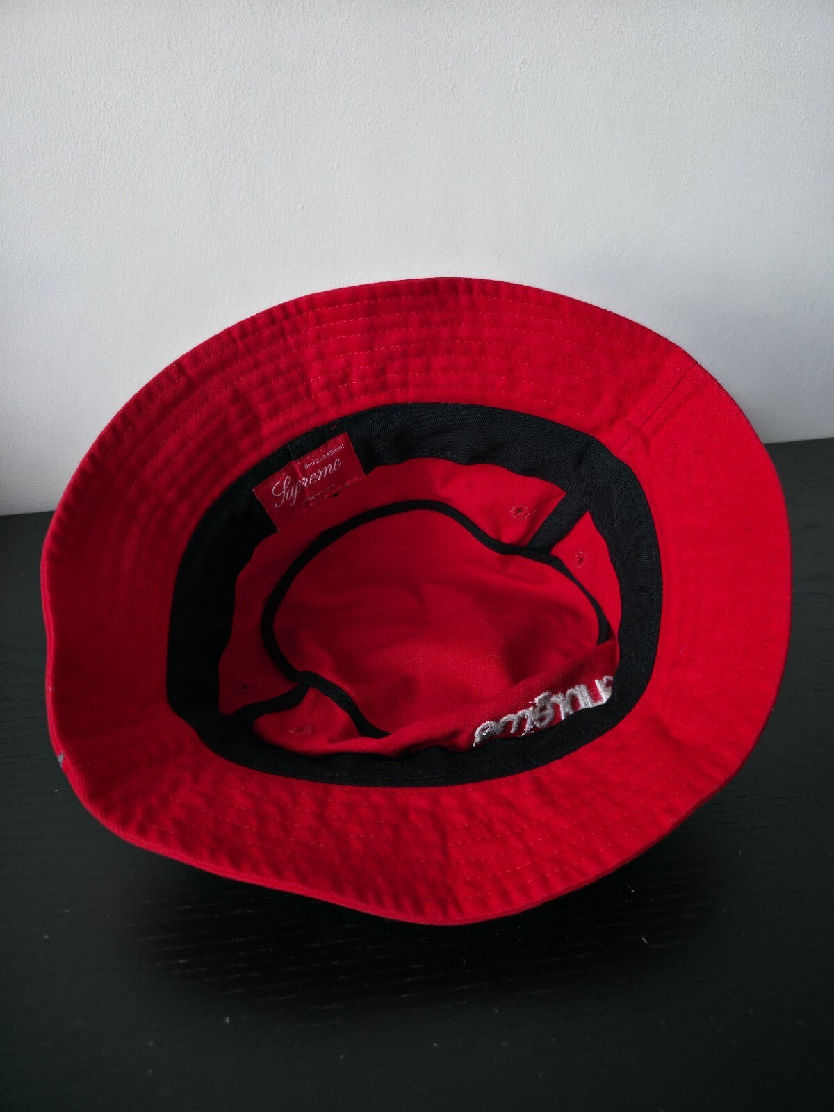 SS14 Supreme Classic Logo Crusher Hat Red Size S/M