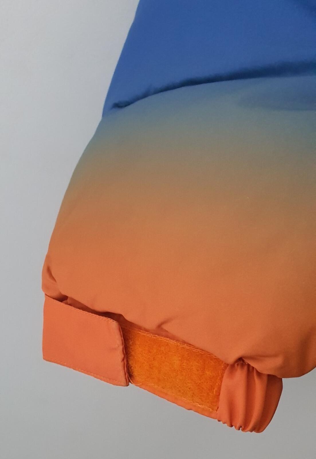 Chaqueta acolchada SS18 Supreme Gradient Puffy grande resistente al agua azul marino plumón de pato