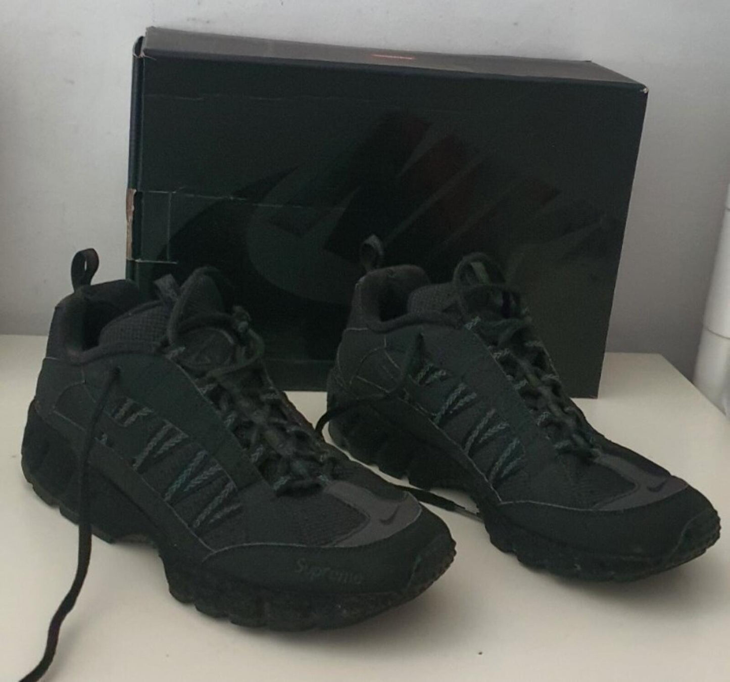 FW17 Supreme x Nike Air Humara '17 Sportschuhe Schwarz Größe US 10 UK 9 EU 44 Los