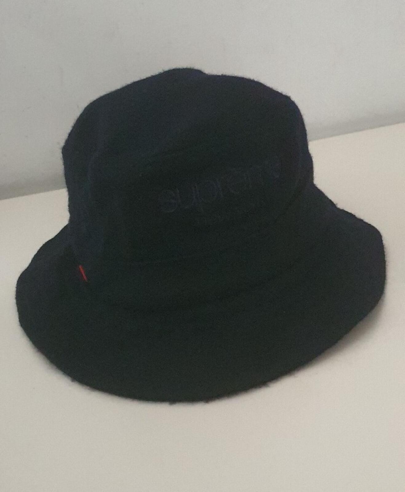 FW14 Supreme Loro Piana Wool Herringbone Crusher Größe S/M Navy Fischerhut Selten