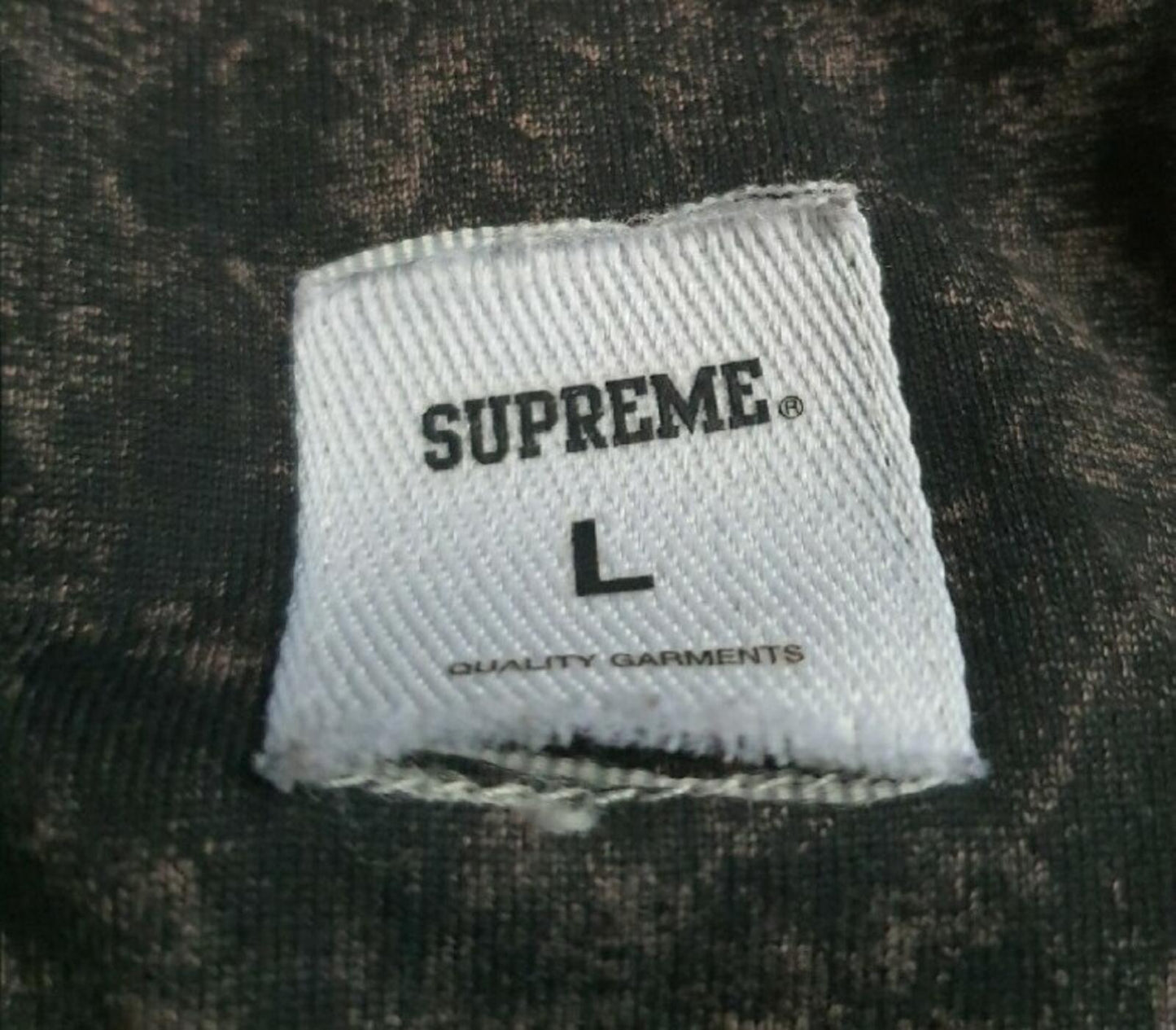 SS17 Supreme Acid wash arc logo l/s top size L large black long sleeve