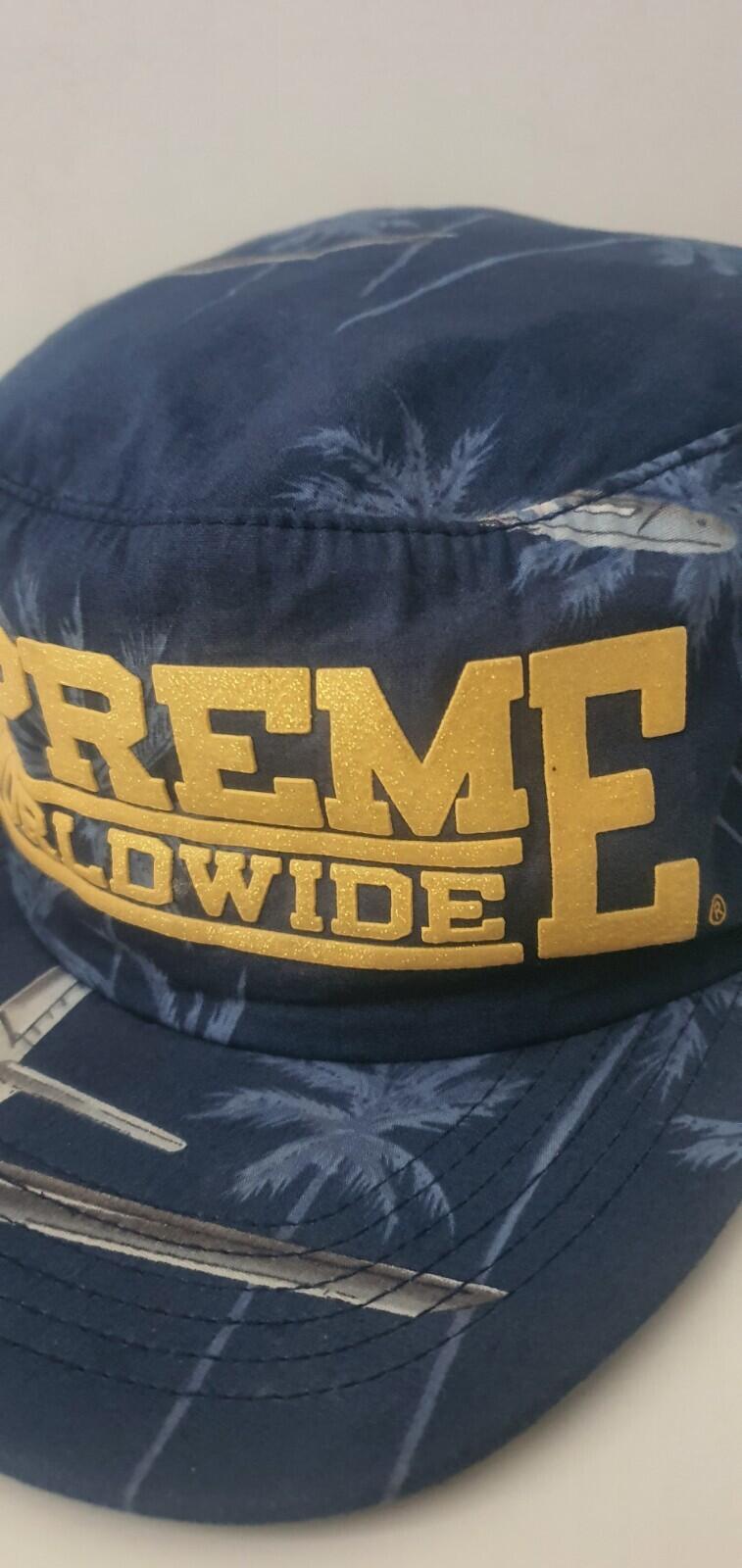 SS13 Supreme Bomber Pillbox hat Blue cap Vintage 2013 Plane Aeroplane Rare