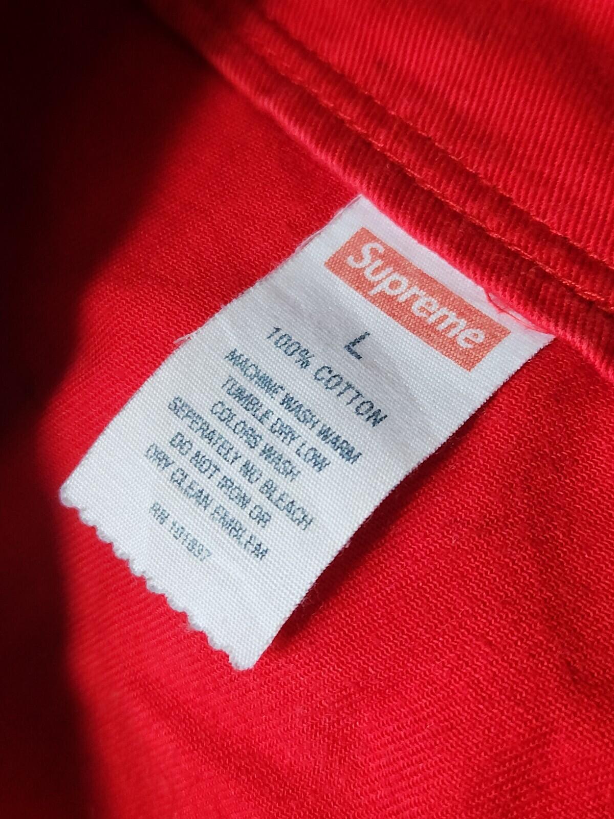 FW13 Supreme Baseball Shirt size L Large Rare Red 2013 Vintage Chenille S logo