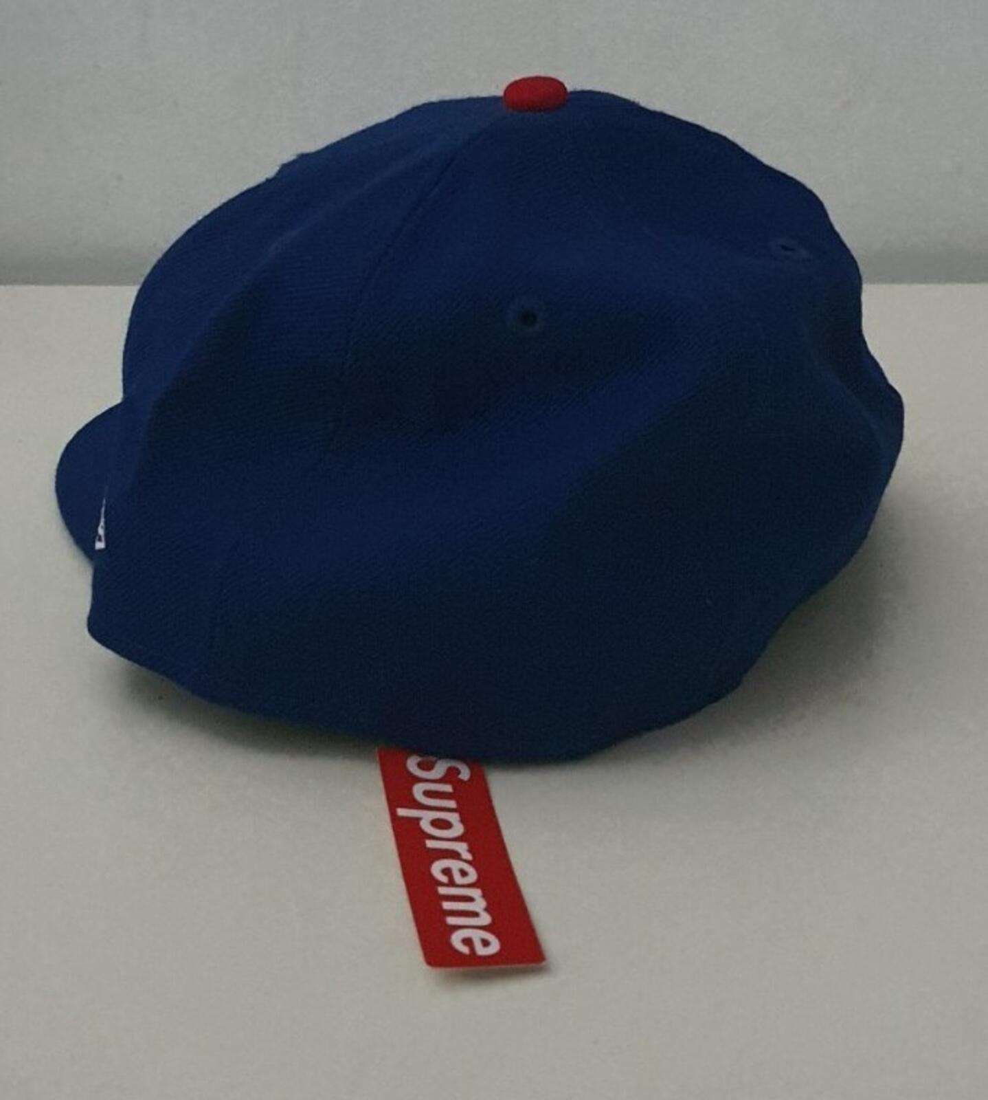SS12 Supreme NO 1 Script New Era 59fifty fitted cap size 7 1/4 blue hat Vintage