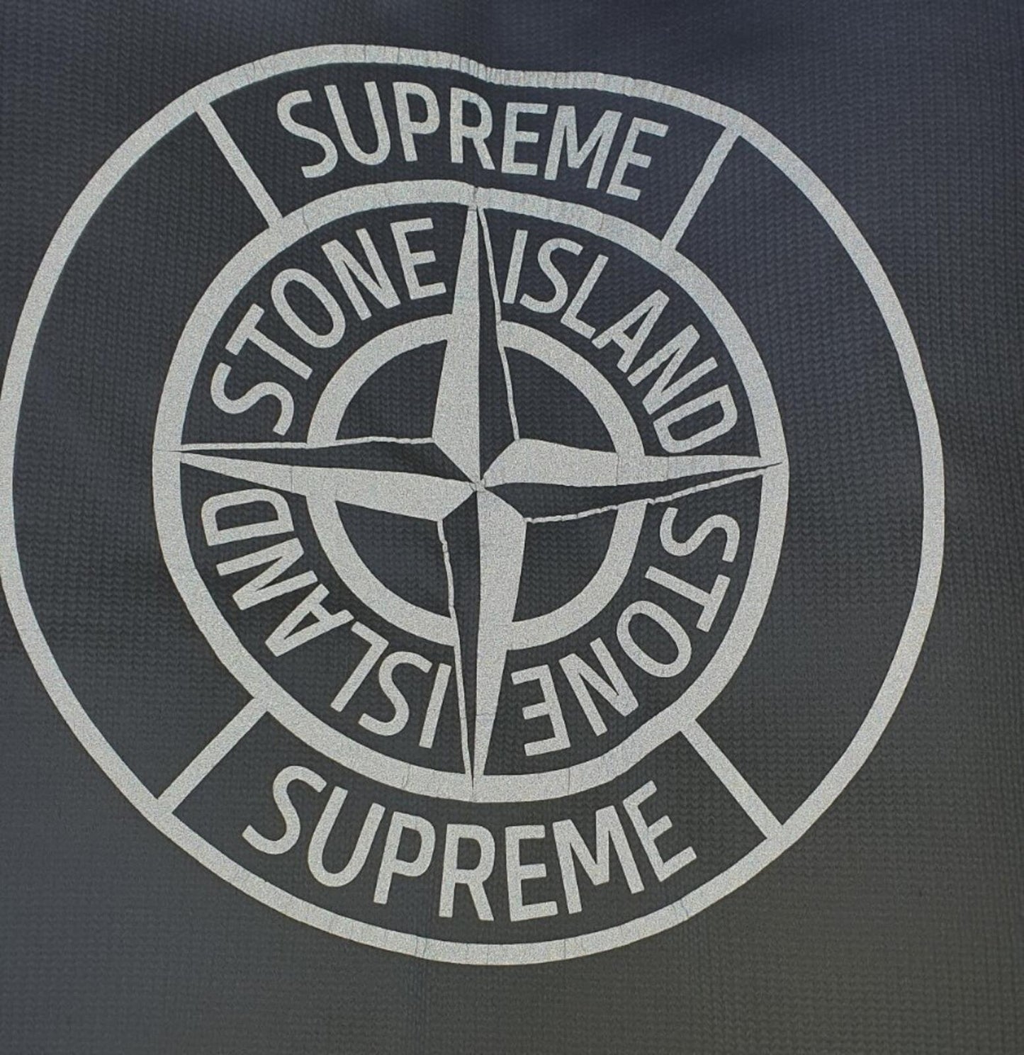SS16 Supreme x Stone Island Jersey con logo reflectante Blanco Talla S