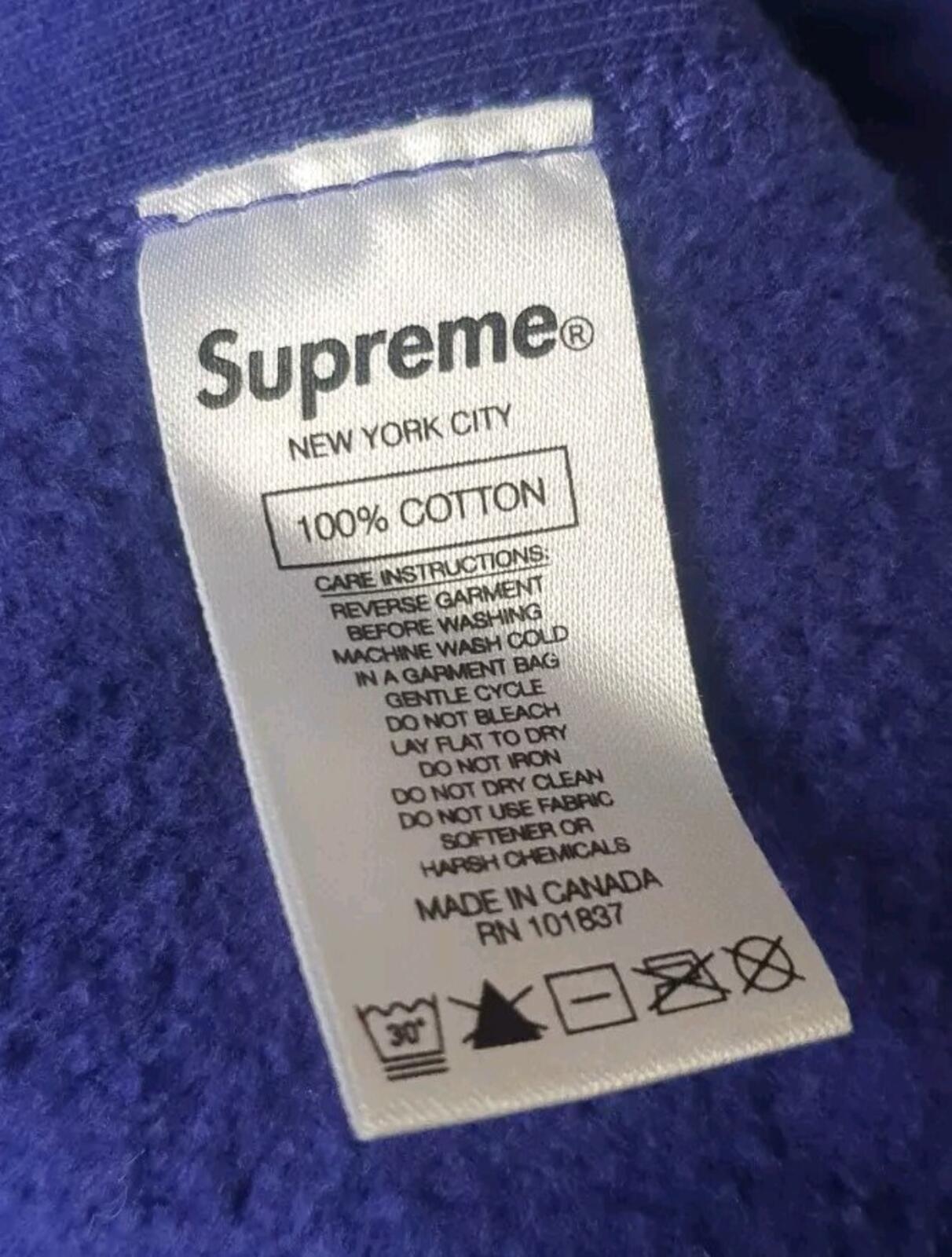 SS20 Supreme S Logo hooded sweatshirt size L Large Royal hoodie Blue