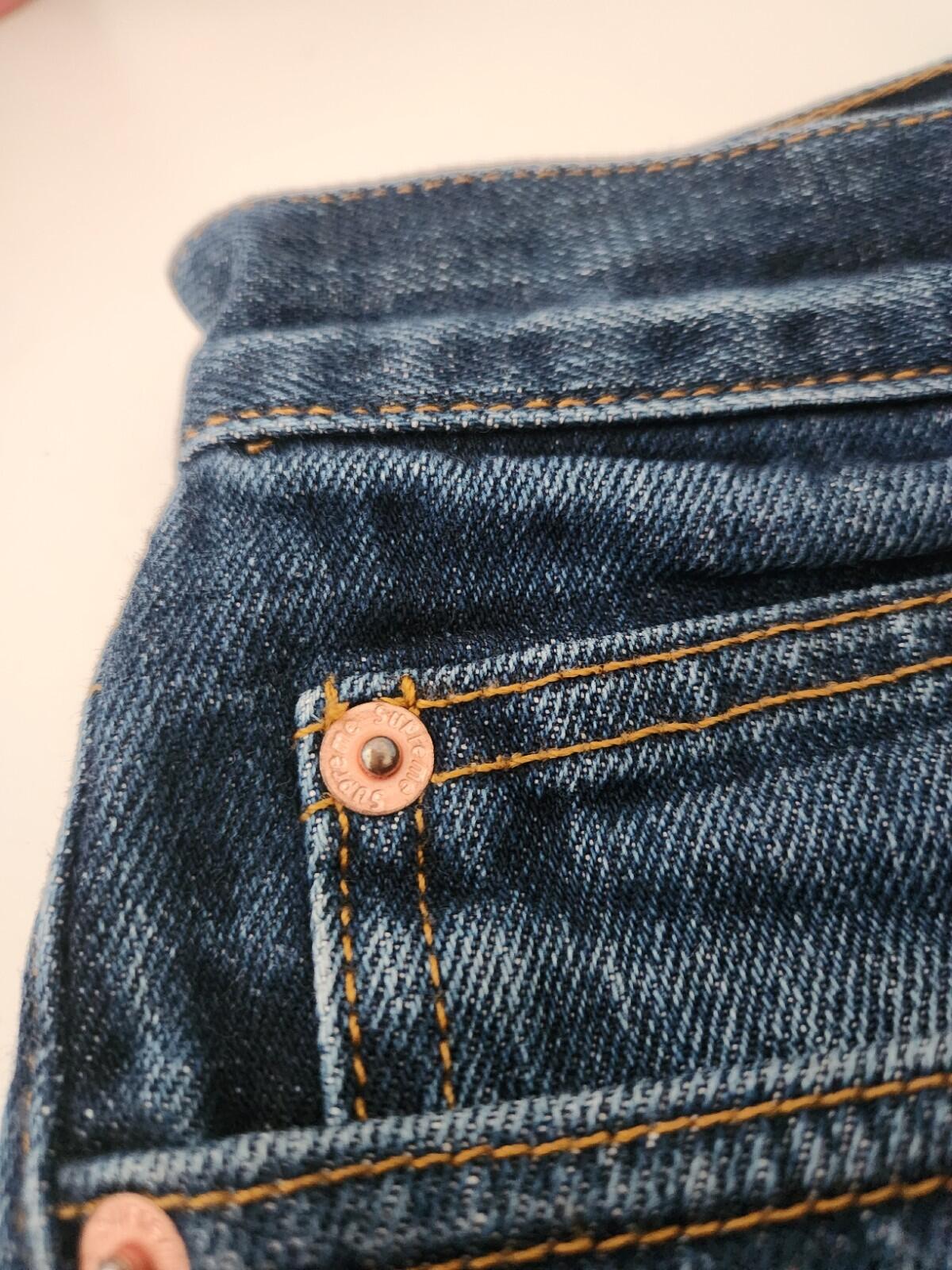Supreme denim jeans size 30 W30 L30 slim blue Made In U.S.A Trousers