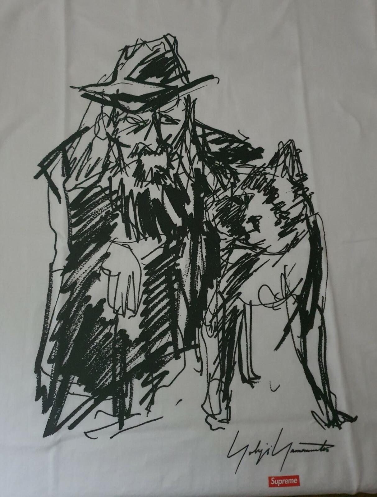 FW20 Supreme Yohji Yamamoto Portrait tee white T-shirt M medium YuukaAsakura