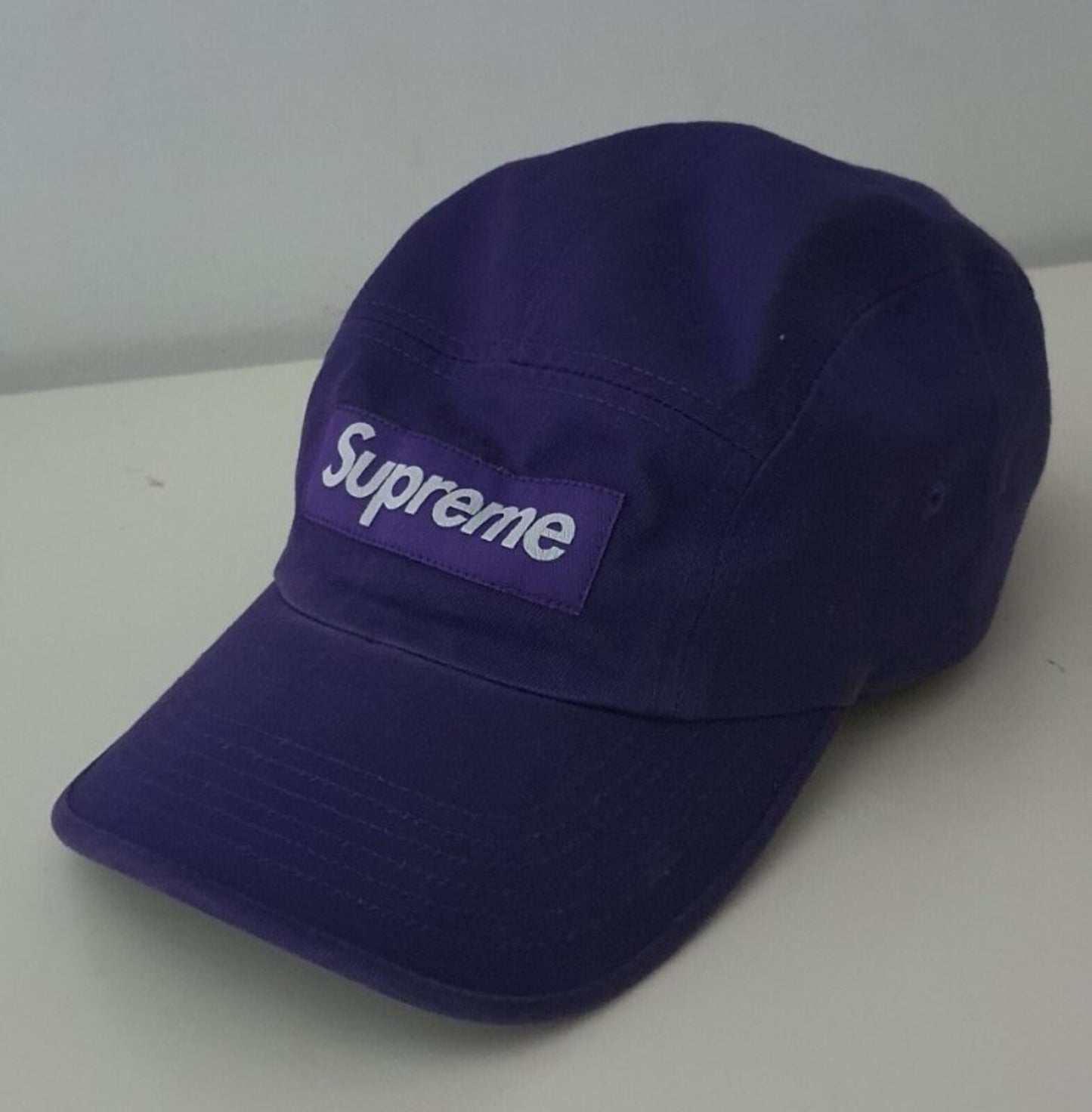 FW21 Supreme Washed Chino Twill Camp Cap Purple
