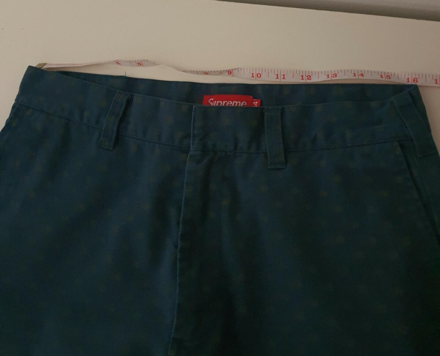 FW18 Supreme Work Pant Light Navy Polka Dot Size 32 W32 L30