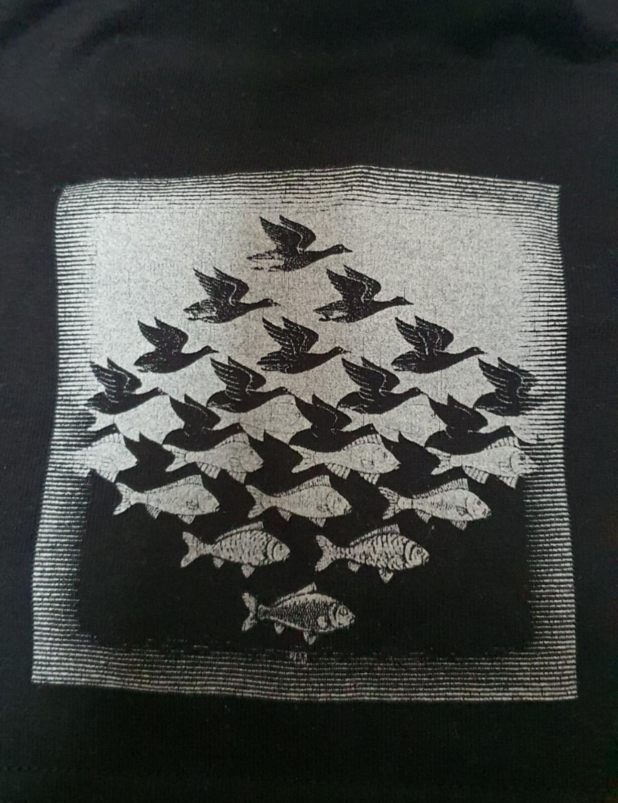 SS17 Supreme x M. C. Escher camiseta de béisbol de algodón talla M color negro
