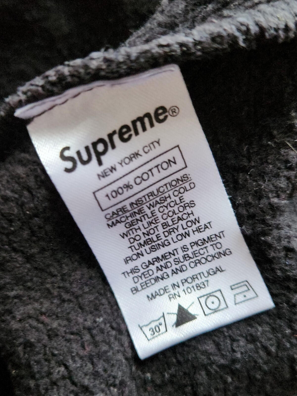SS19 Supreme Dipped crewneck size S Small black sweatshirt New York Jumper
