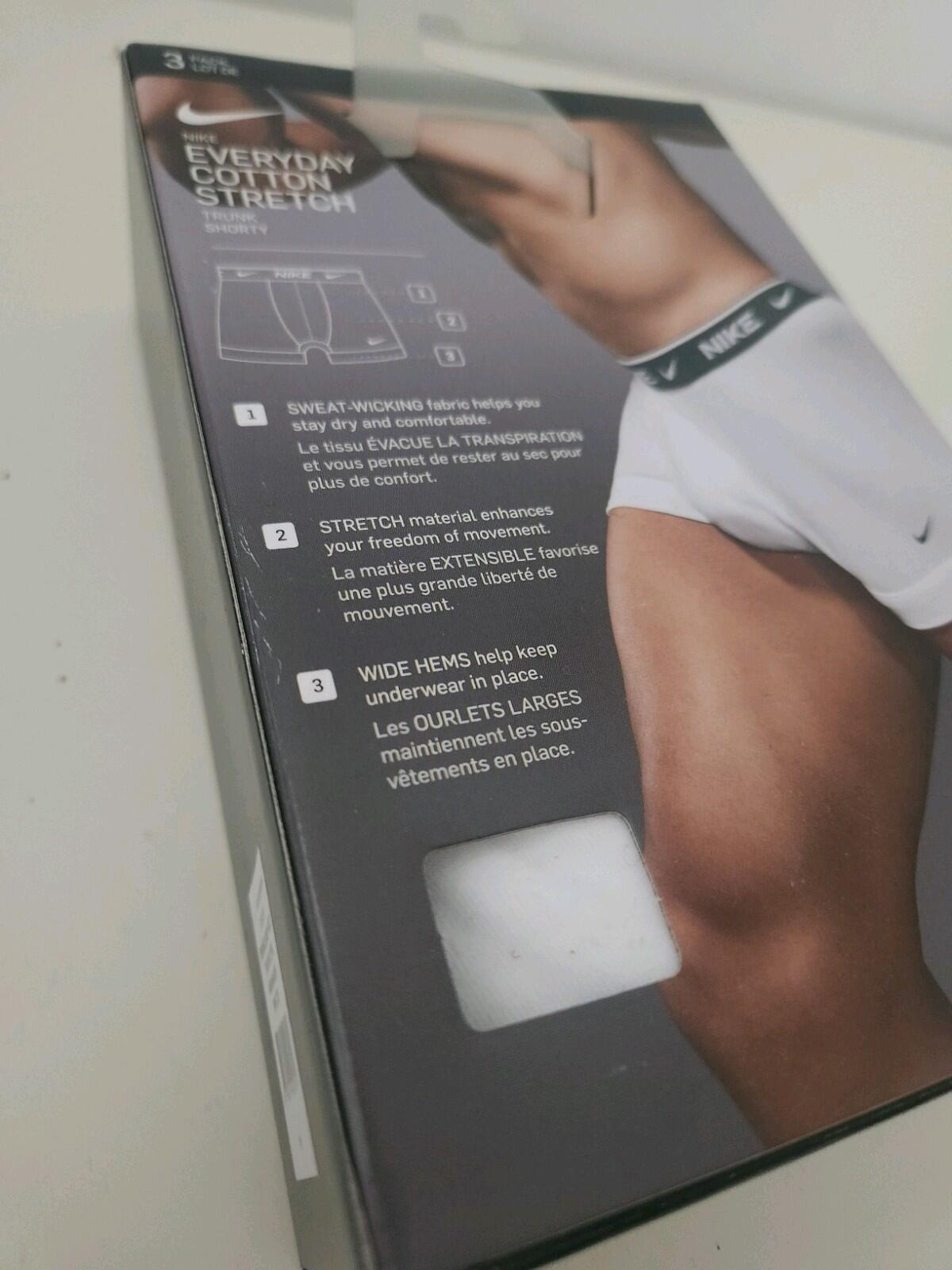 NIKE 3er Pack Stretch-Baumwoll-Retropanties in regulärer Passform Weiß M Medium Unterwäsche Dri-FIT