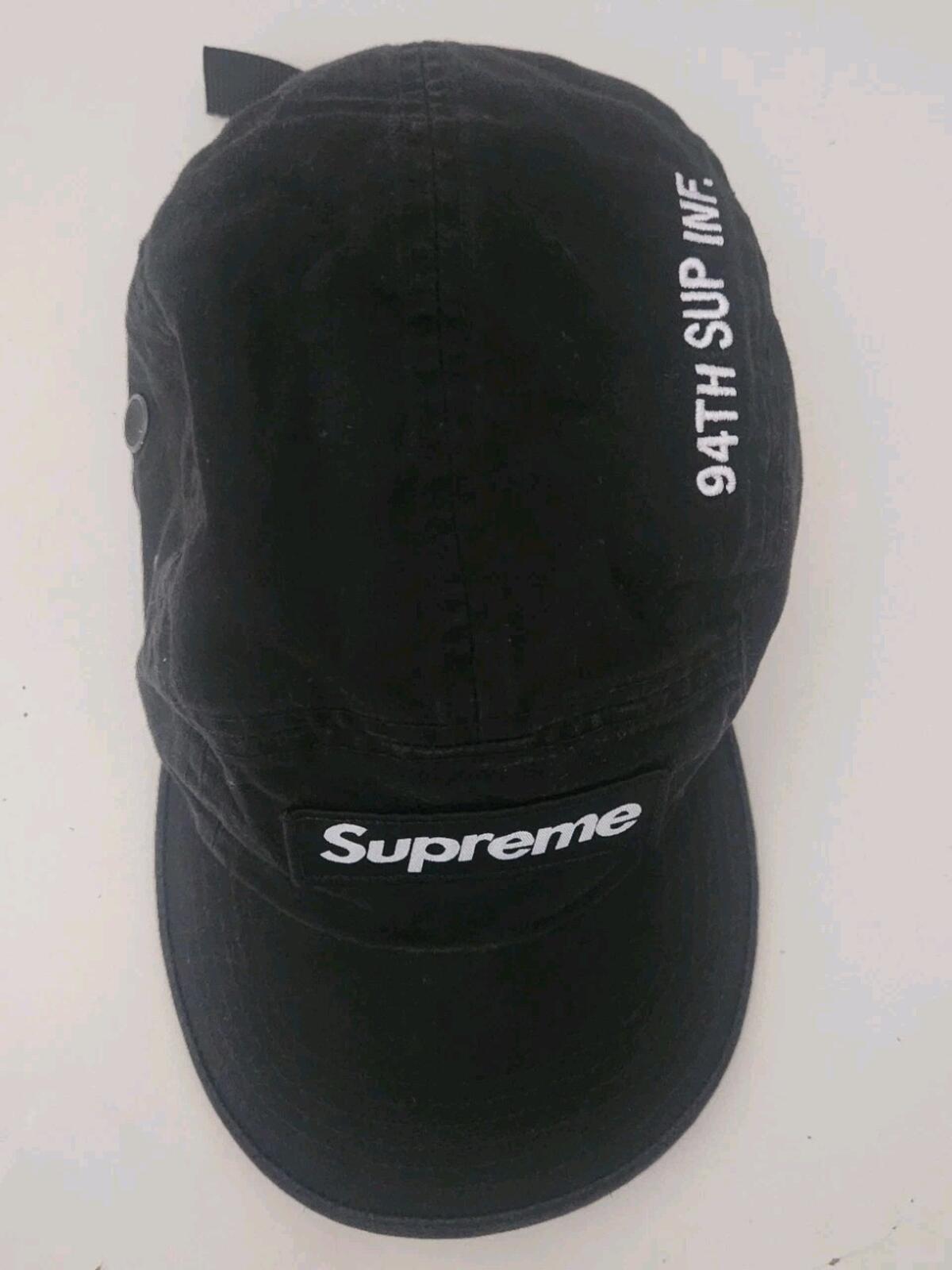 FW21 Supreme Military Camp Cap Black Box Logo Hat