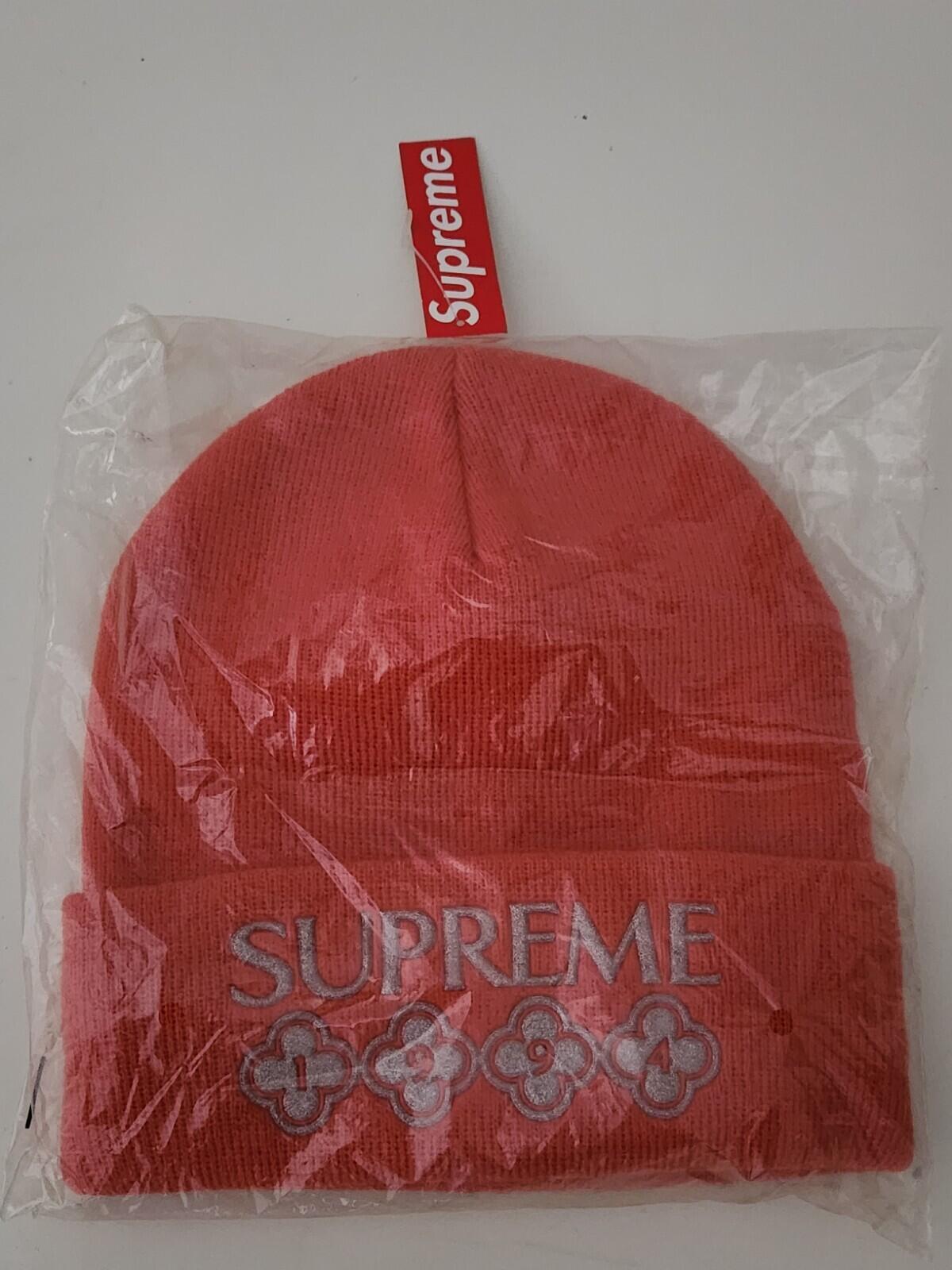 FW21 Supreme Glitter Beanie Orange 1994 Mütze Neu Ungeöffnet