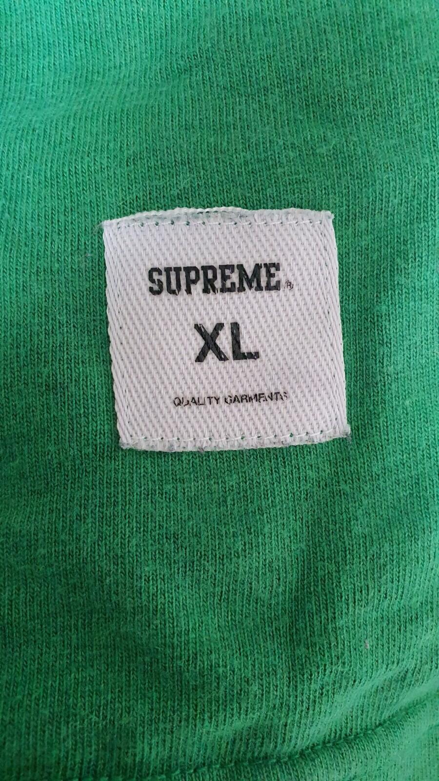 FW17 Supreme Reflective L/S Top Tee Größe XL T-Shirt meliertes Kelly-Grün