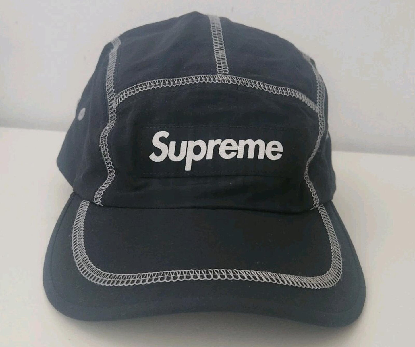 SS23 Supreme Reflective Stitch Camp Cap Hat Water Resistant