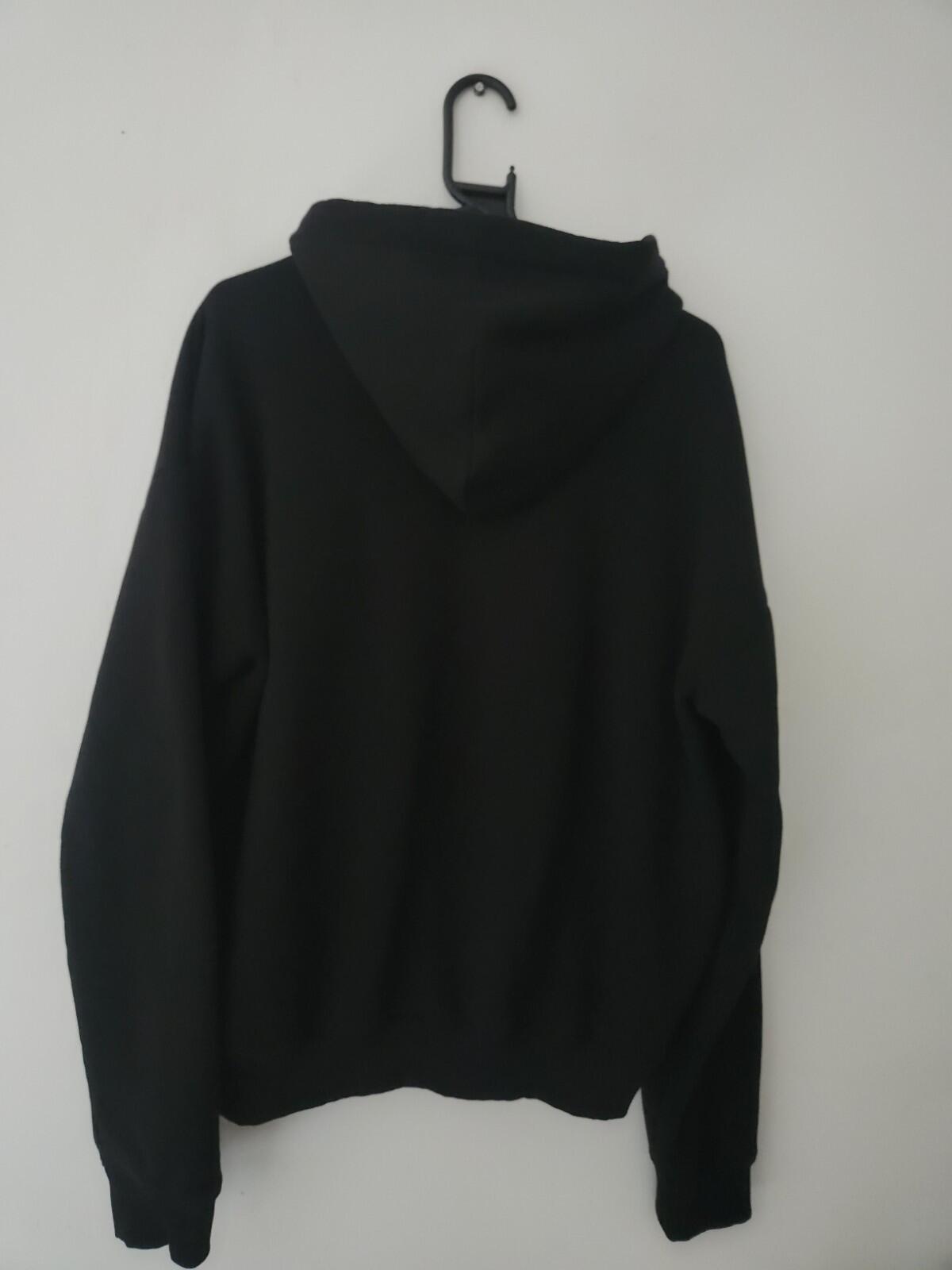 Versace Jeans Couture Label Hoodie Black Hooded Sweatshirt Size M Medium