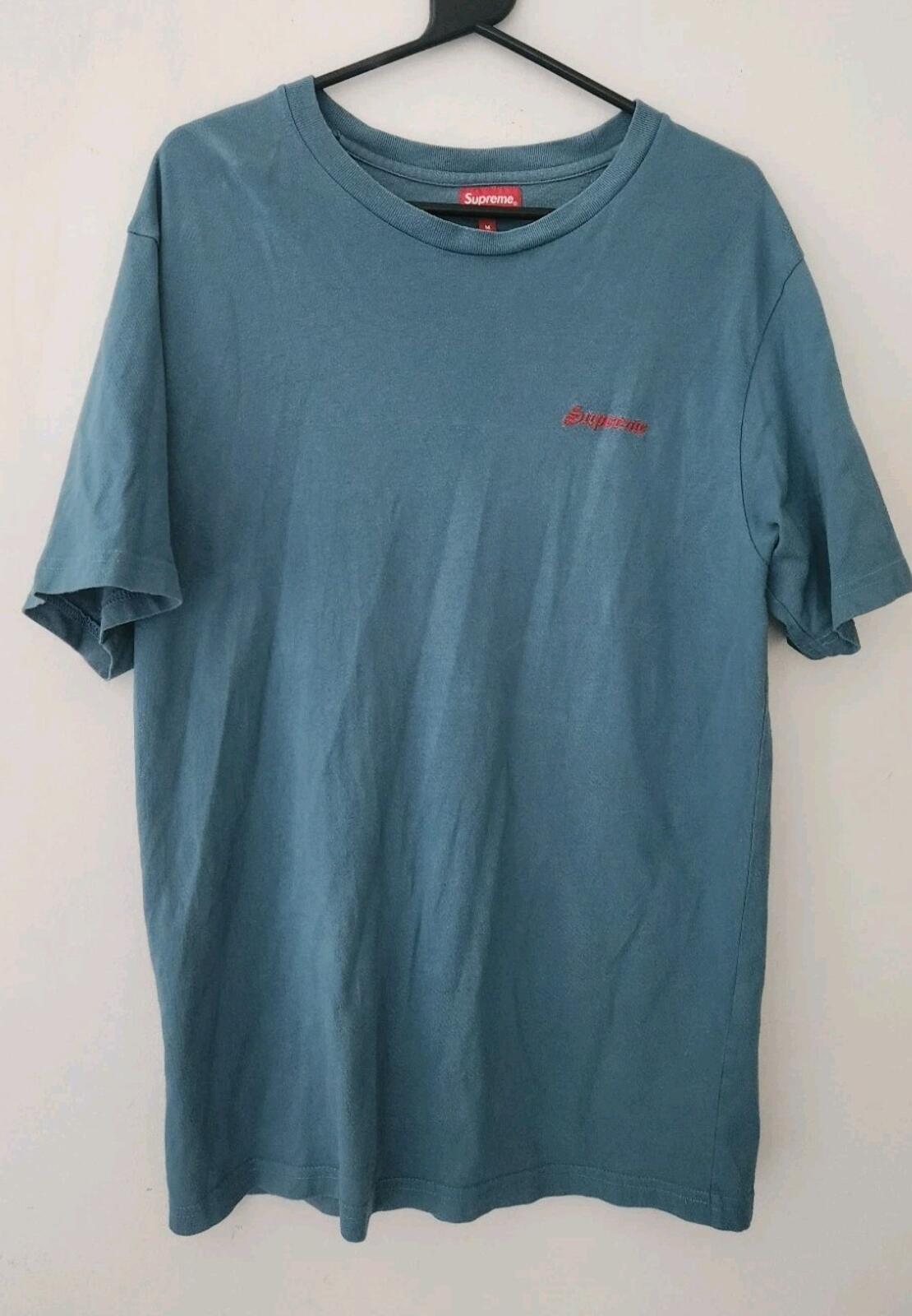FW20 Supreme Washed S/S Tee Aqua T-shirt size M Medium blue