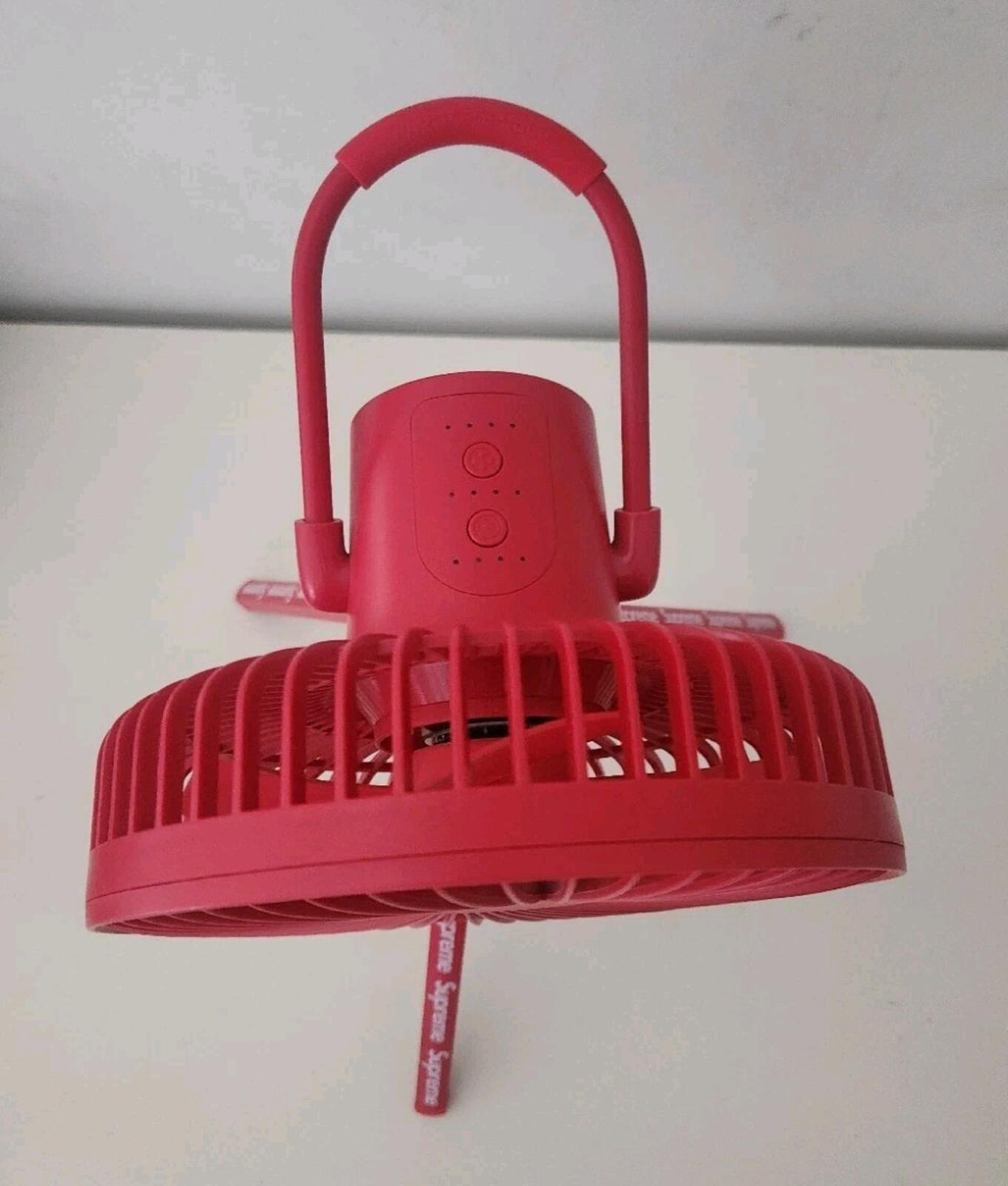 FW23 Supreme Cargo Container Electric Fan Wireless Portable Red Accessory Multi