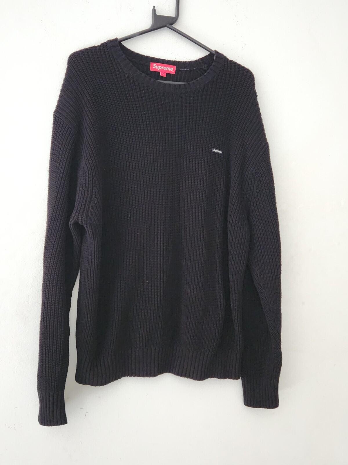 FW23 Supreme Small Box Ribbed Sweater Größe L large Black