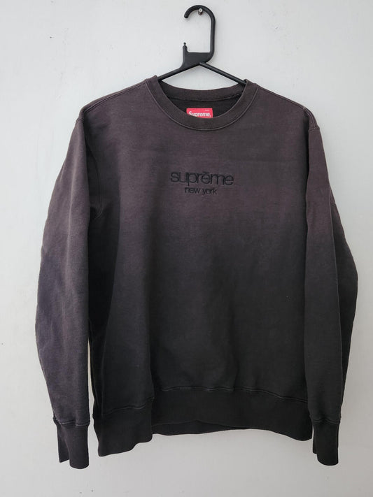 SS19 Supreme Dipped crewneck size S Small black sweatshirt New York Jumper
