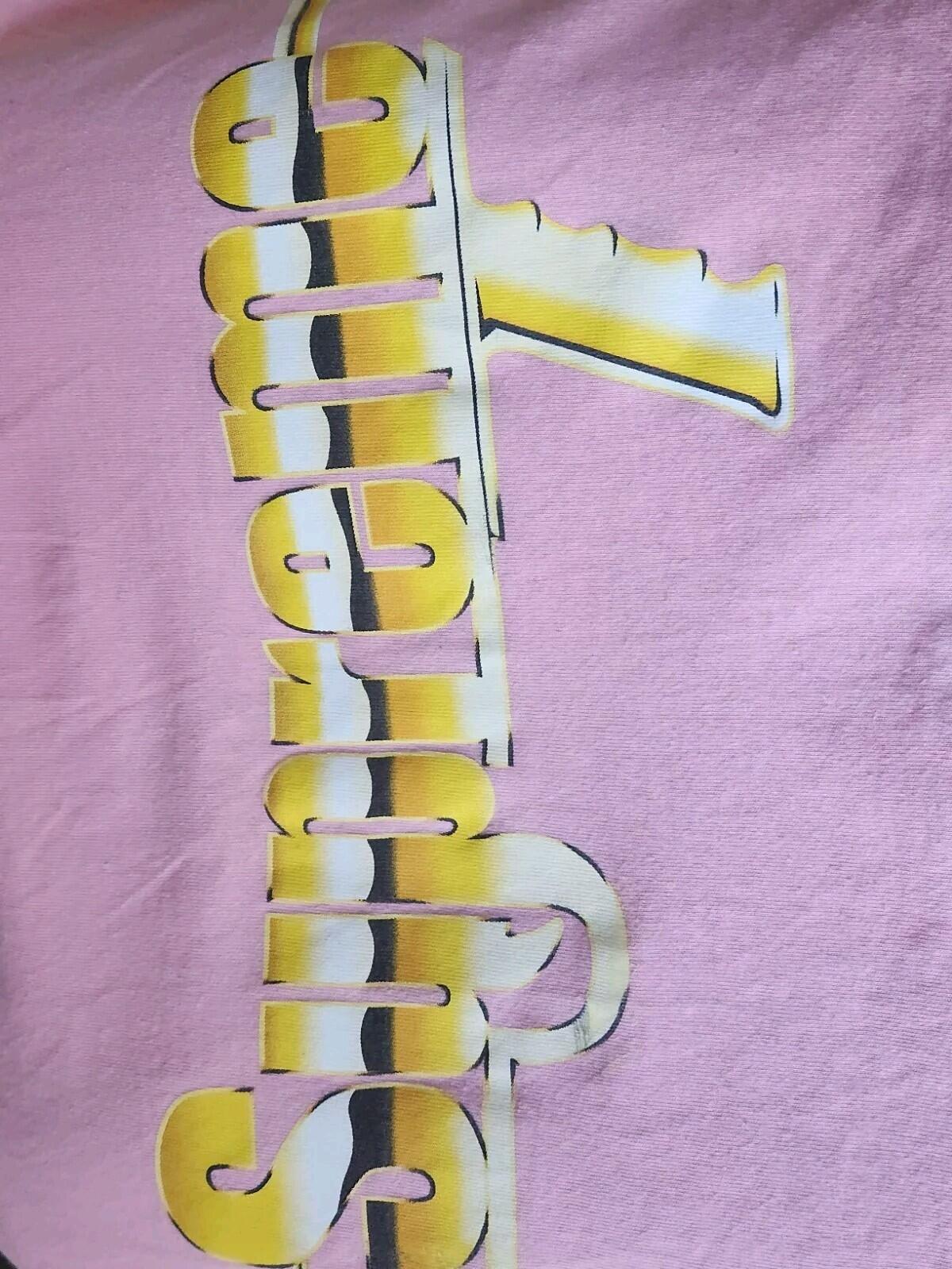 SS17 Supreme Automatic Tee Pink Size L