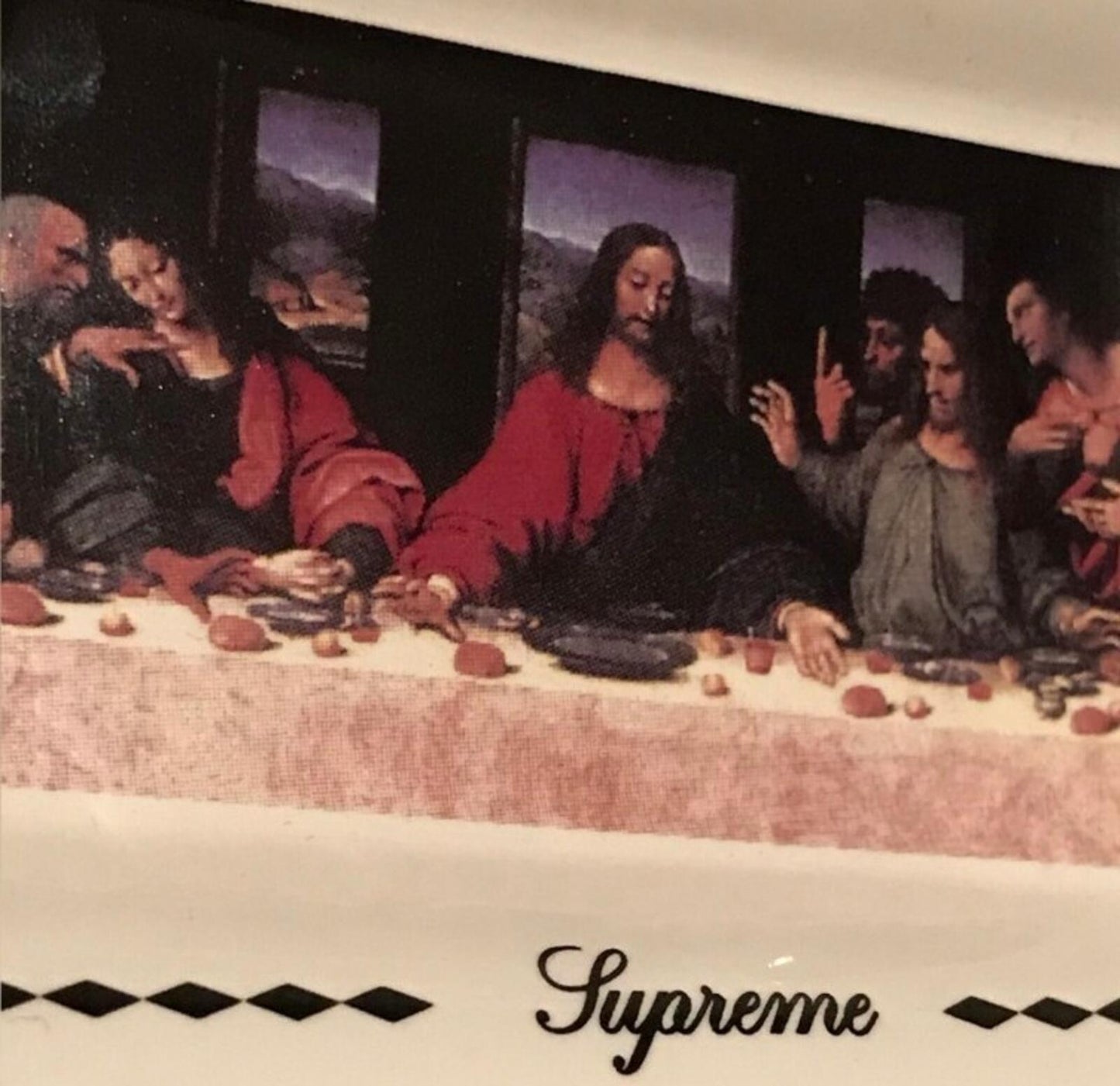 FW12 Supreme Last Supper ceramic ashtray vintage white Ash tray Rare Accessory