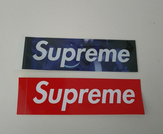 1x FW21 Supreme America Eats Its Young Box-Logo-Aufkleber DMX NAS blau
