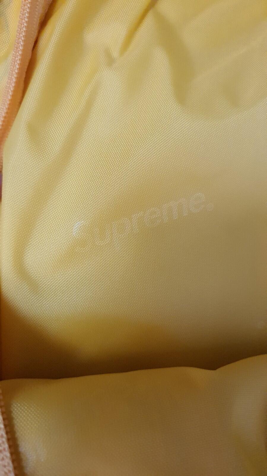 FW18 Supreme yellow backpack water and abrasion resistant box logo Bag Rucksack
