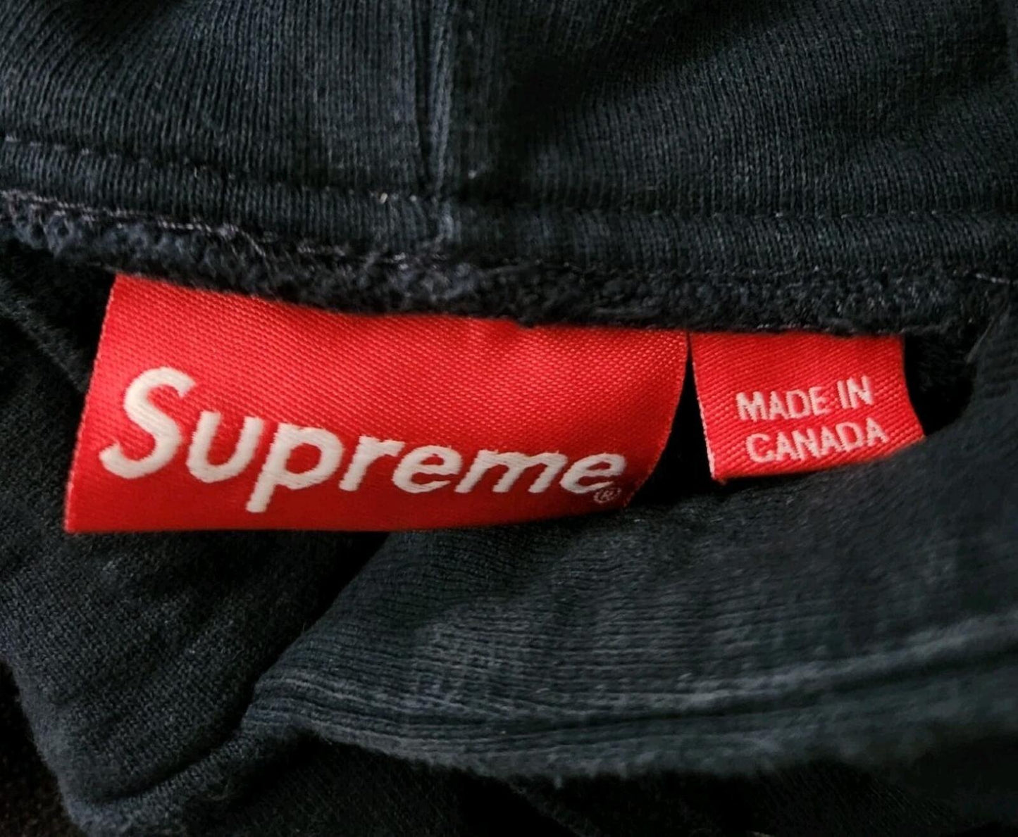 FW13 Supreme Flags Pullover navy hooded sweatshirt size M medium vintage hoodie