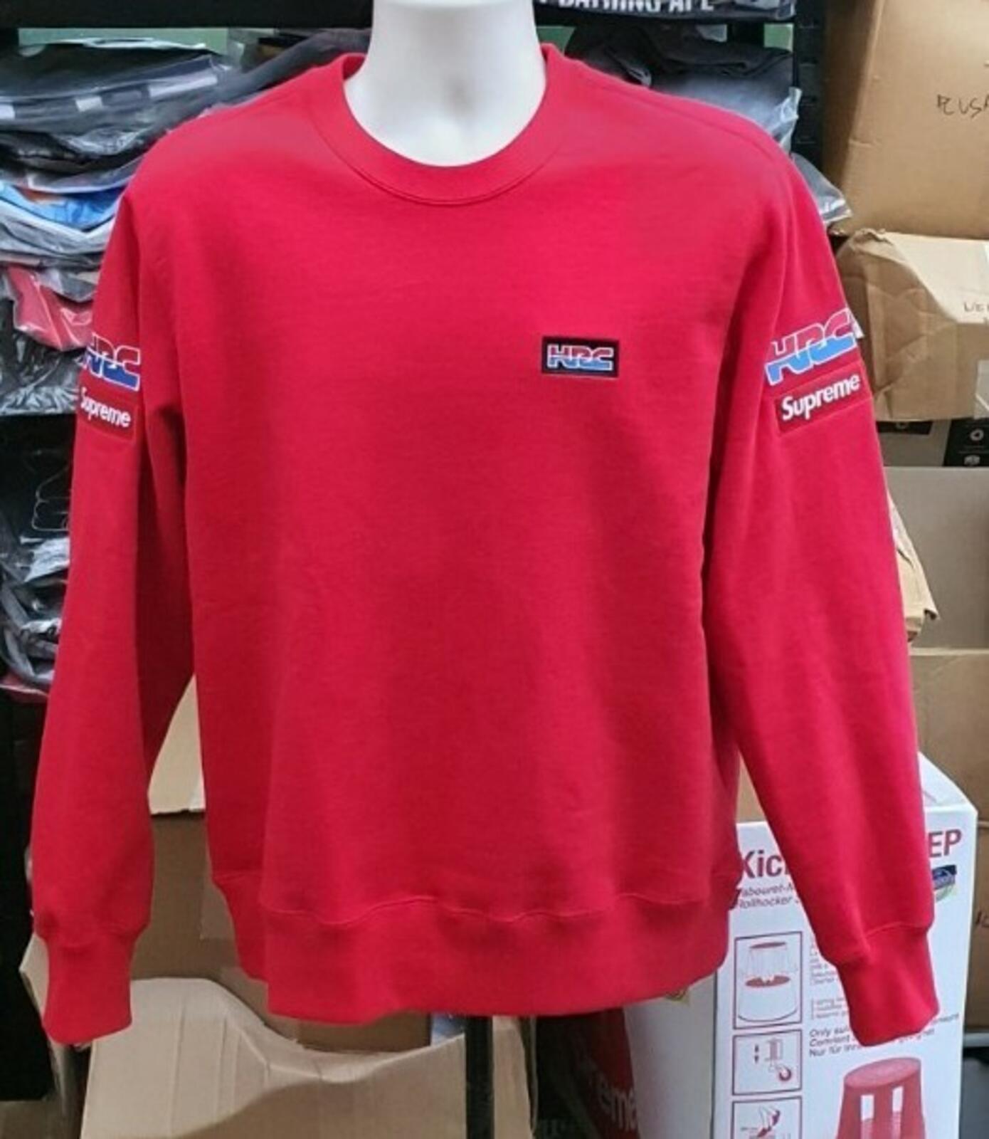 FW19 Supreme x Fox Racing Sudadera Roja Talla M