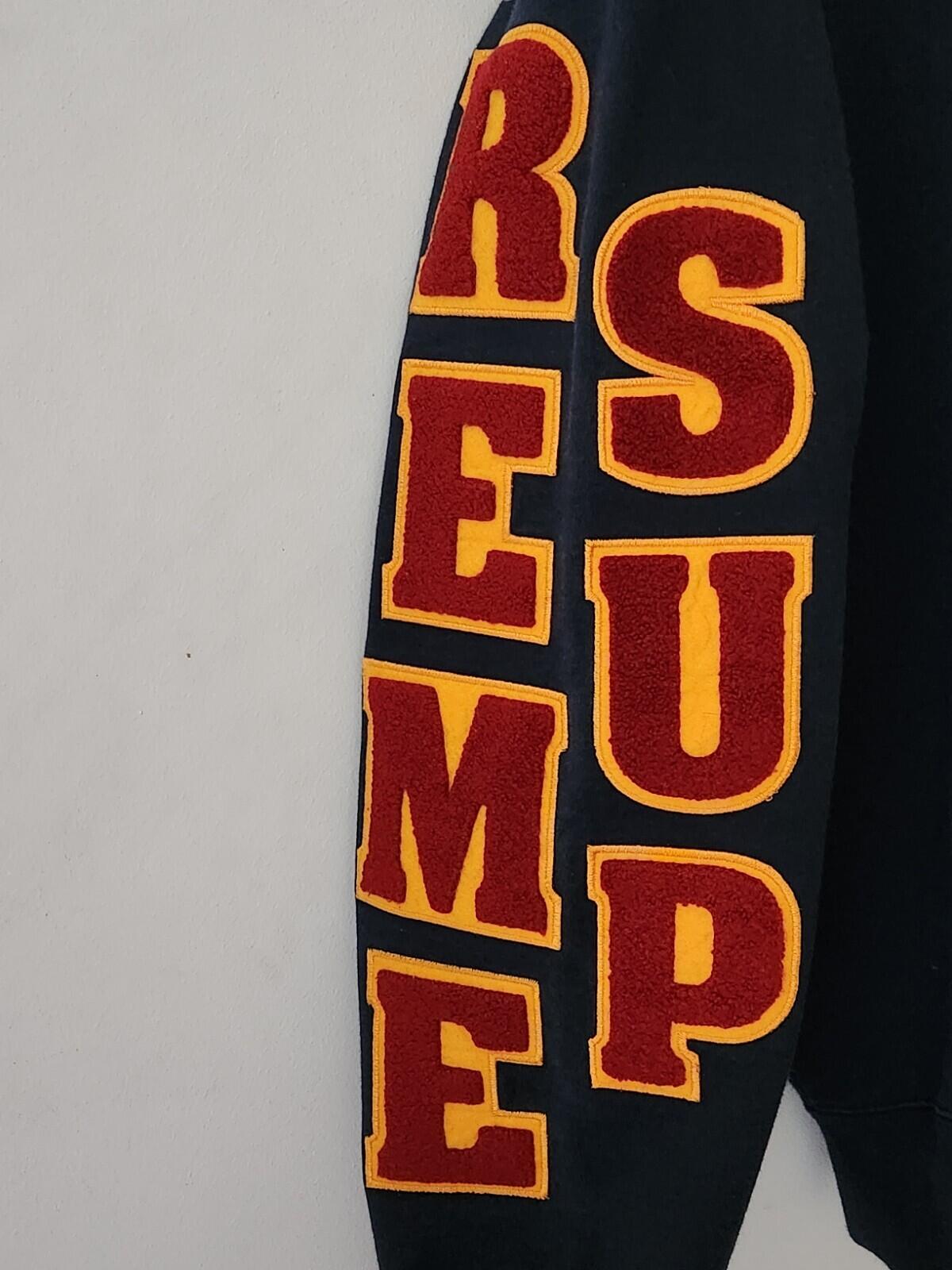 SS22 Supreme Team Chenille Kapuzenpullover Größe M Navy Hoodie