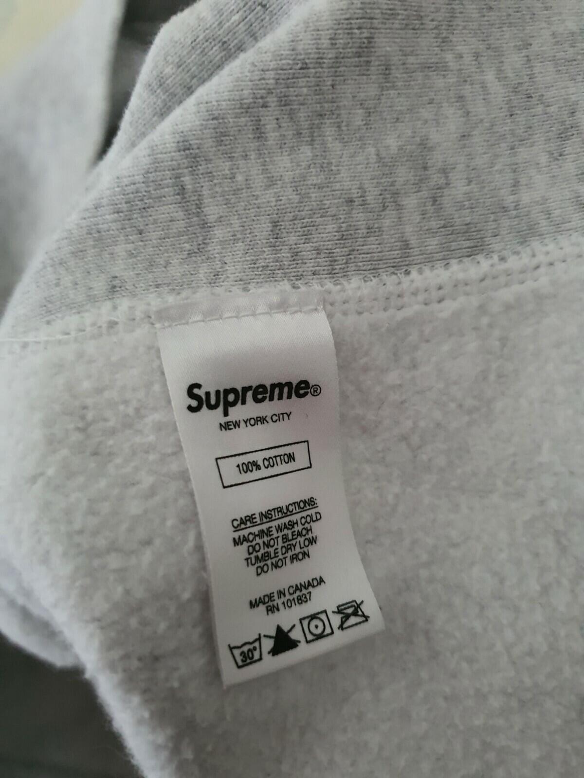 FW17 Supreme Arabic Logo Hooded Sweatshirt size M medium heather grey hoodie