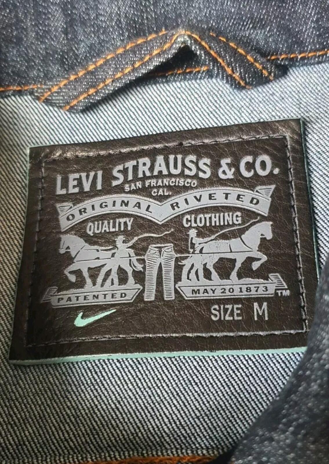 2012 Levi's x Nike SB Trucker Jacket Dri-FIT M medium Denim Blue Vintage Levis