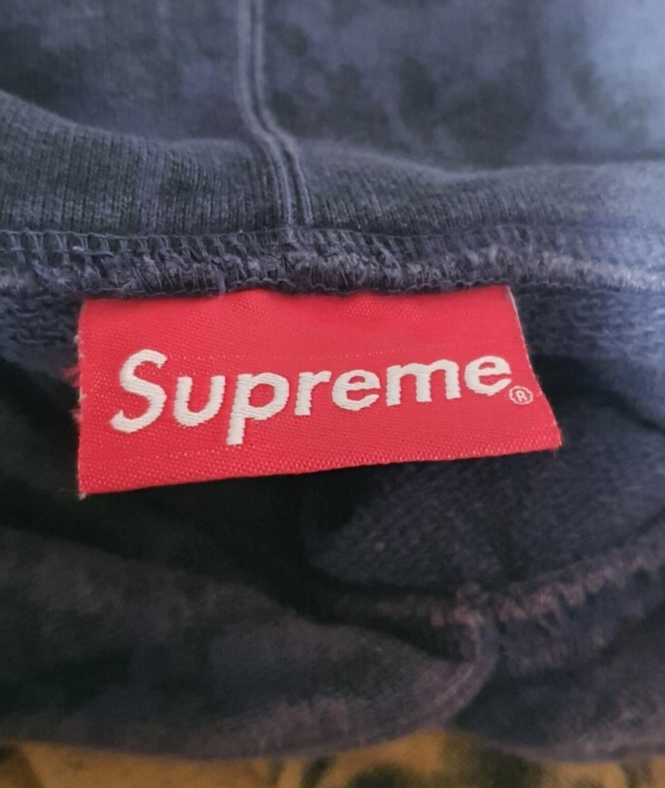 SS16 Supreme Burroughs Hooded Sweatshirt size XL navy hoodie